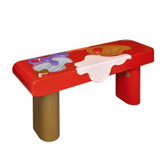 21st Century La vie Console Lacquered Wood Brass Made in Portugal by Malabar