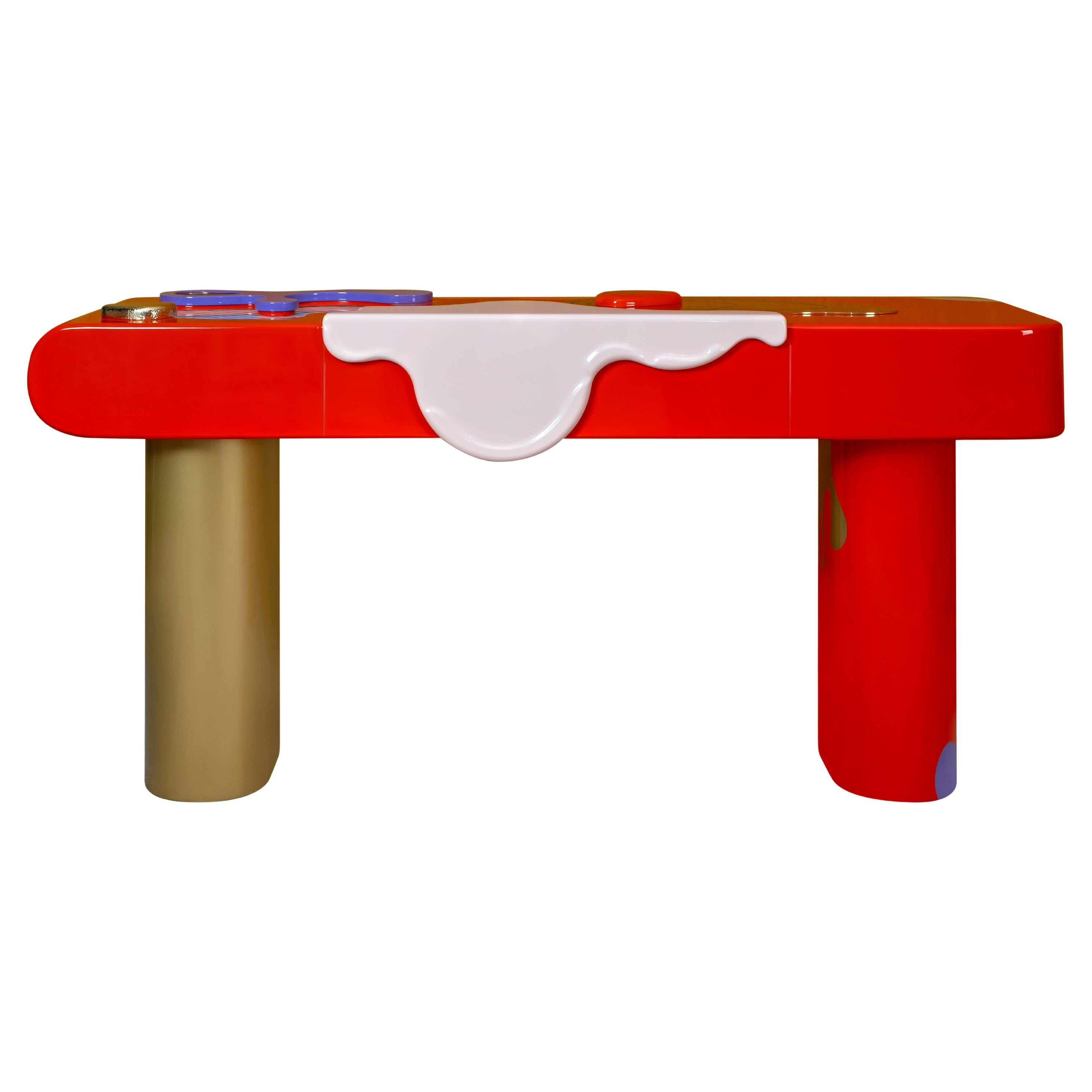 Consola La vie Siglo XXI Madera Lacada Latón Made in Portugal by Malabar