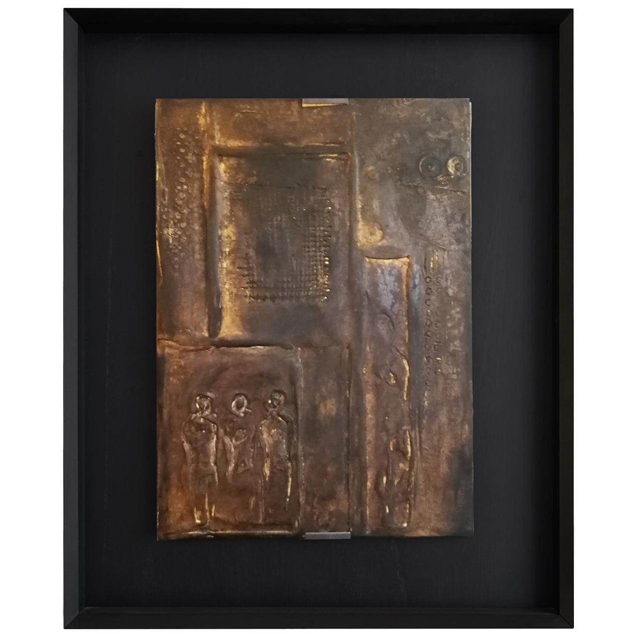21st Century Laboratorio Avallone Artwork on Terracotta Stucco and Painted For Sale