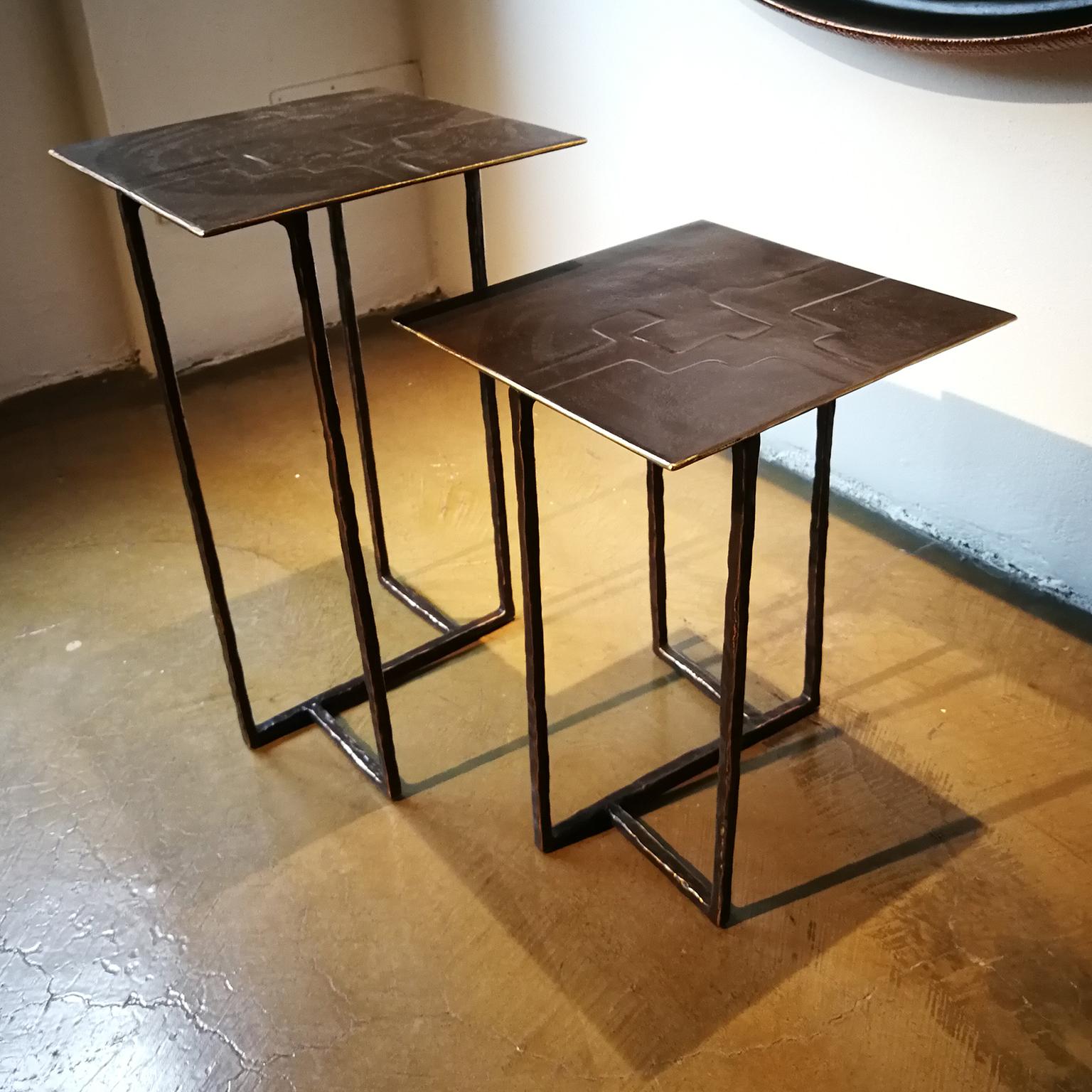 21st Century Laboratorio Avallone Side Table Cocktail Table Cast Bronze For Sale 4