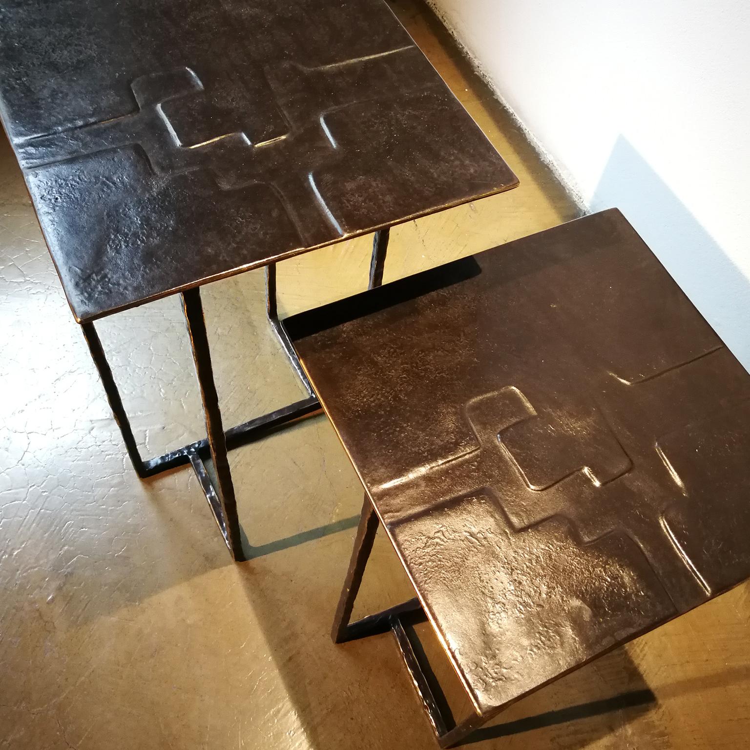 21st Century Laboratorio Avallone Side Table Cocktail Table Cast Bronze For Sale 5