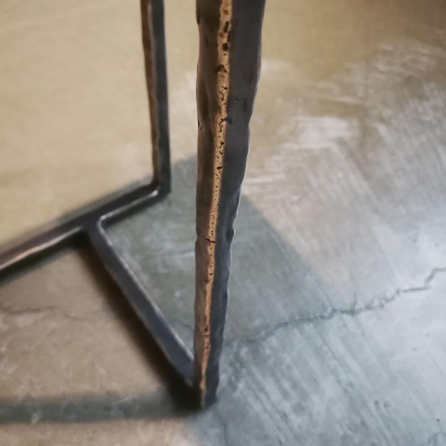 21st Century Laboratorio Avallone Side Table Cocktail Table Cast Bronze For Sale 1