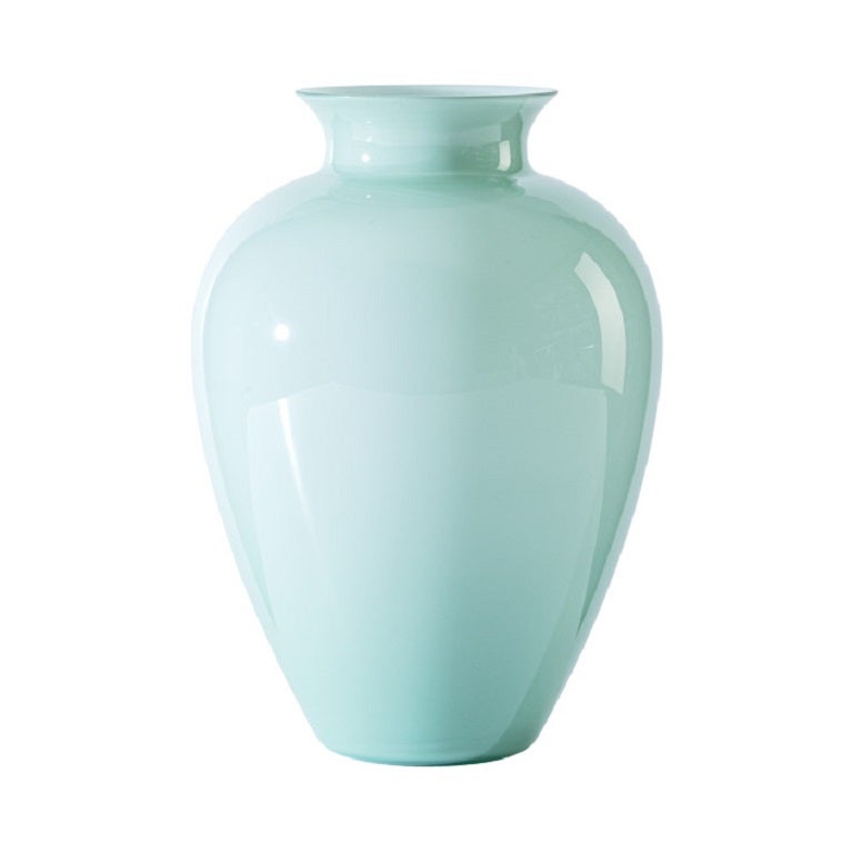 21st Century Labuan Large Glass Vase in Green Rio by Venini For Sale