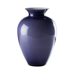 21st Century Labuan Large Glass Vase in Indigo by Venini