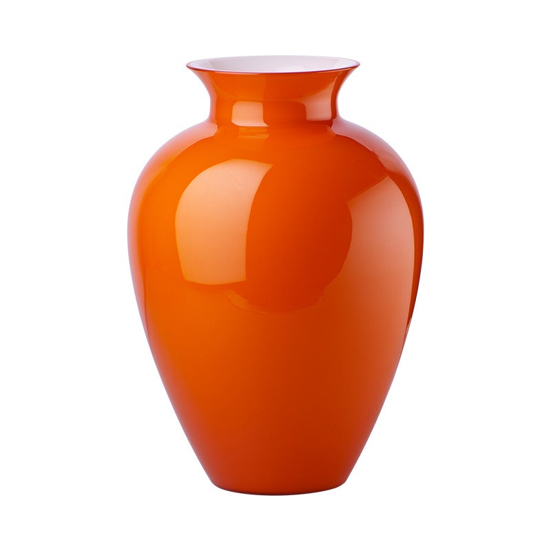 21st Century Labuan Large Glass Vase in Orange by Venini For Sale