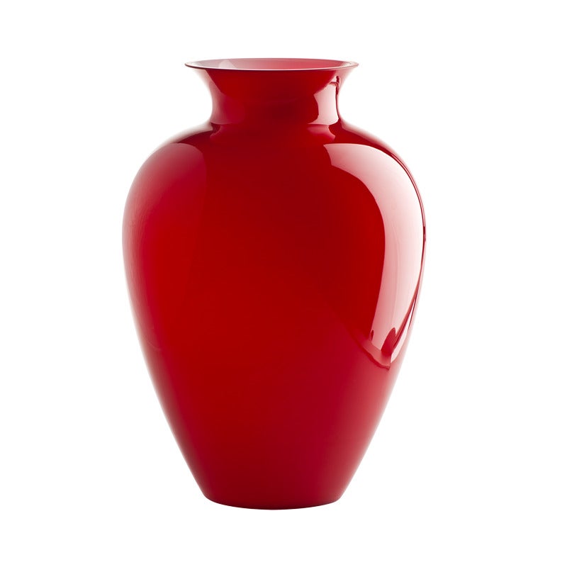 21st Century Labuan Large Glass Vase in Red by Venini For Sale