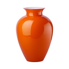 21st Century Labuan Small Glass Vase in Orange by Venini