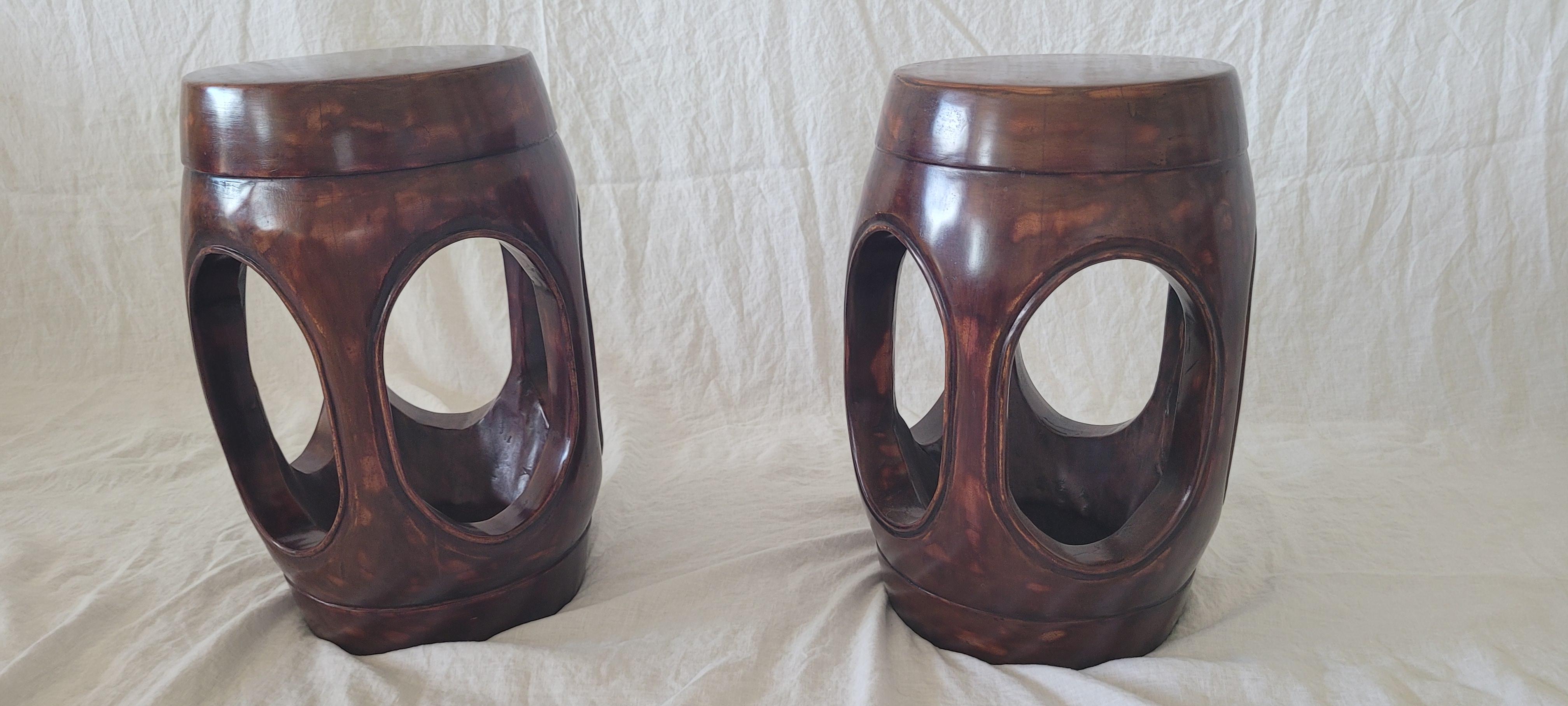 21st Century Lacquer Drum Stools In Good Condition For Sale In Santa Monica, CA