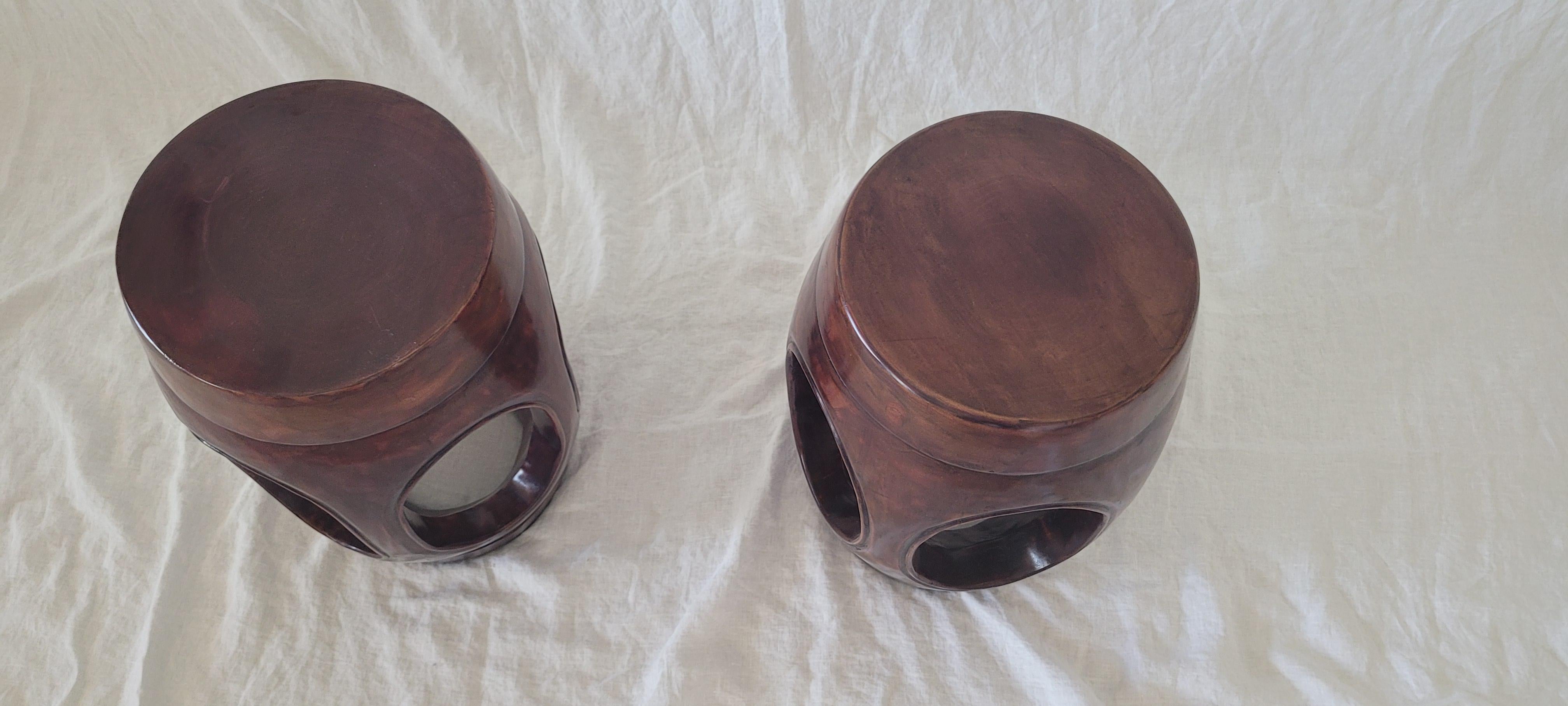 21st Century Lacquer Drum Stools For Sale 1