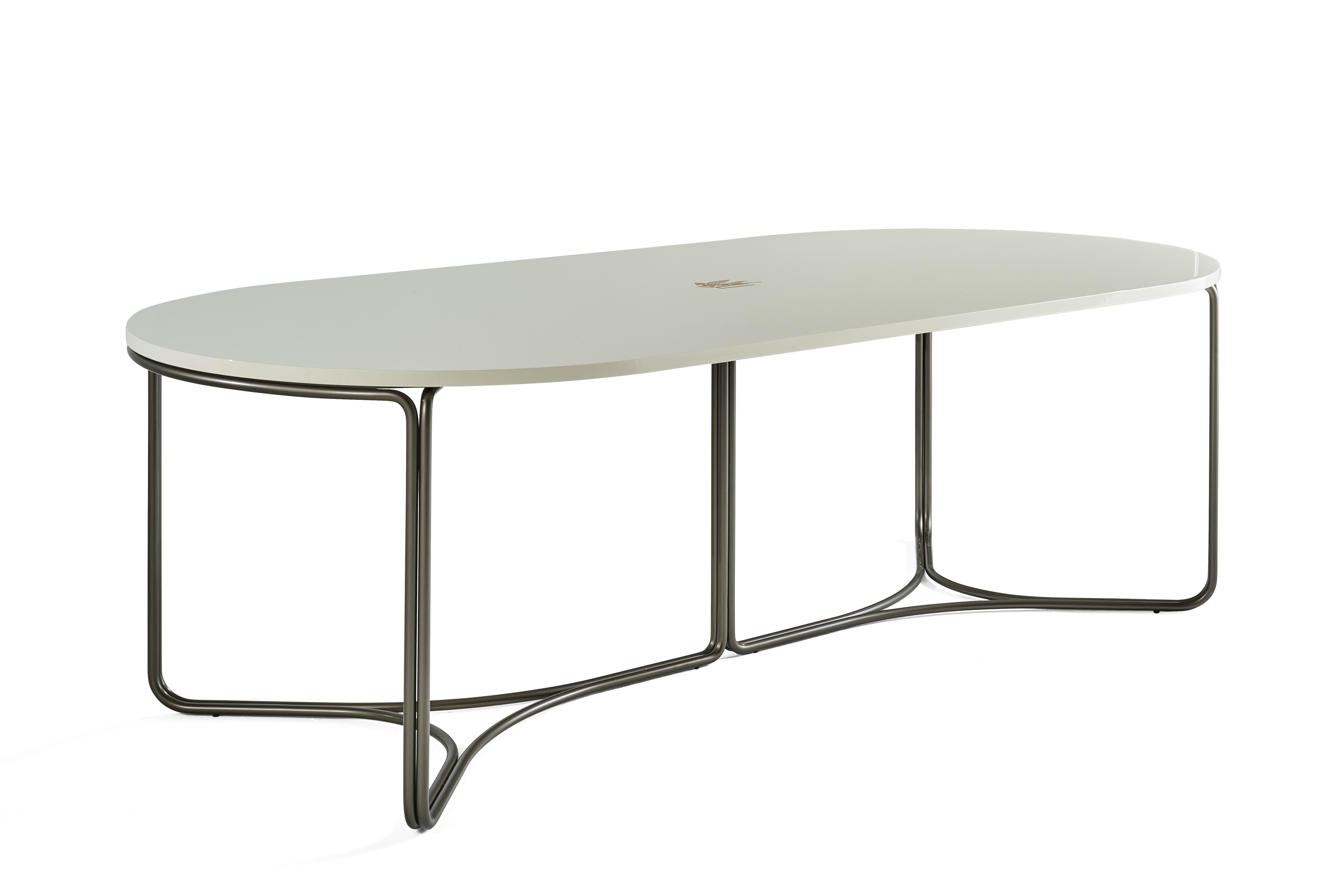 Modern 21st Century Lagoon Dining Table with Etro Logo by Etro Home Interiors For Sale