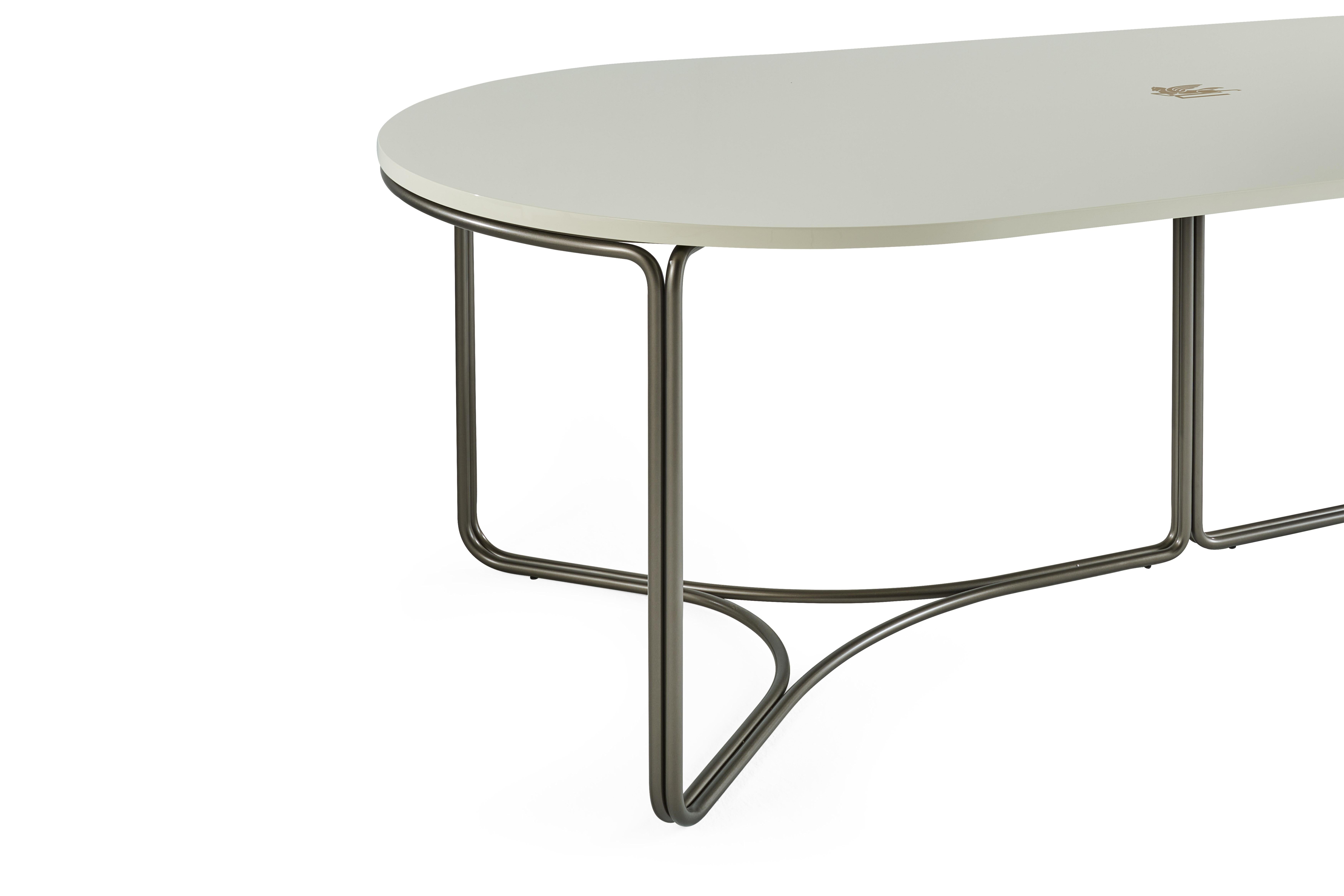 Italian 21st Century Lagoon Dining Table with Etro Logo by Etro Home Interiors For Sale