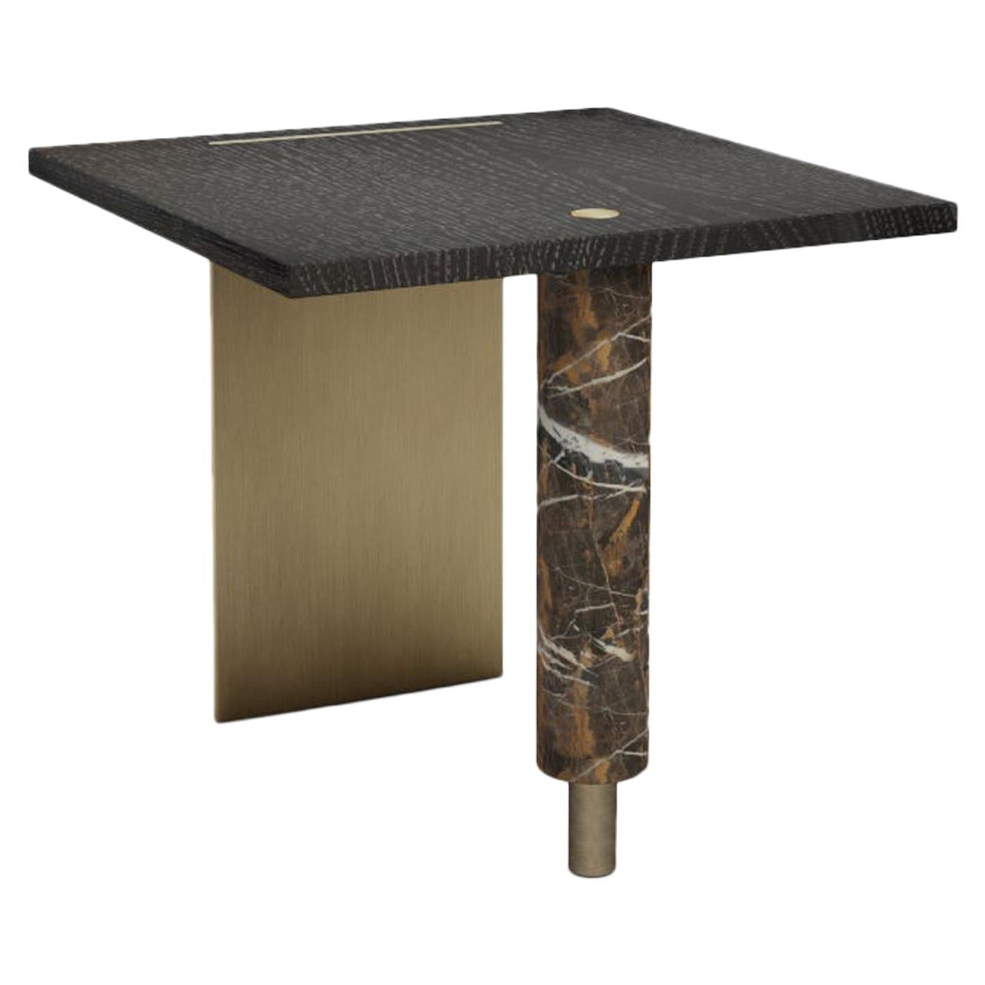 21st Century Designed by Collector Studio Collin Side Table Oak and