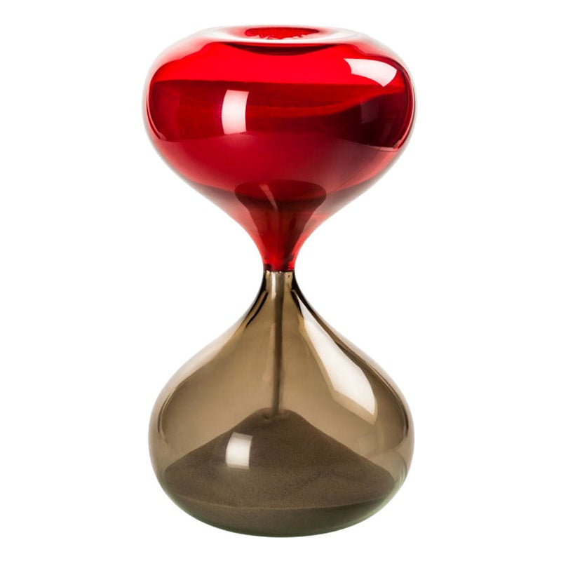 Clessidra grande 21st Century in grigio/rosso di Venini in vendita