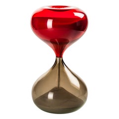 Clessidra grande 21st Century in grigio/rosso di Venini