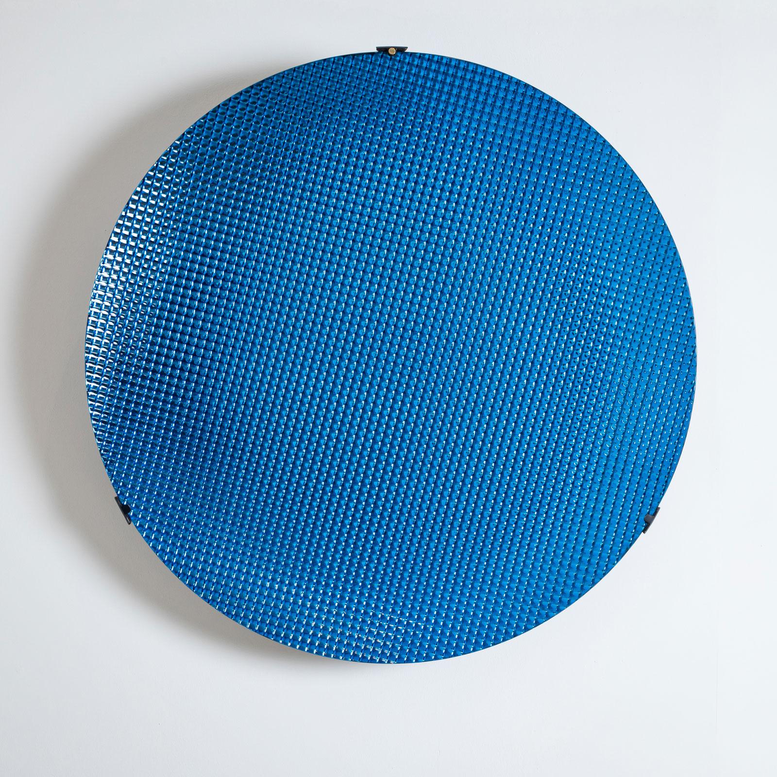 21e siècle Grand disque concave en verre bleu par Roberto Giulio Rida, Italie en vente 8