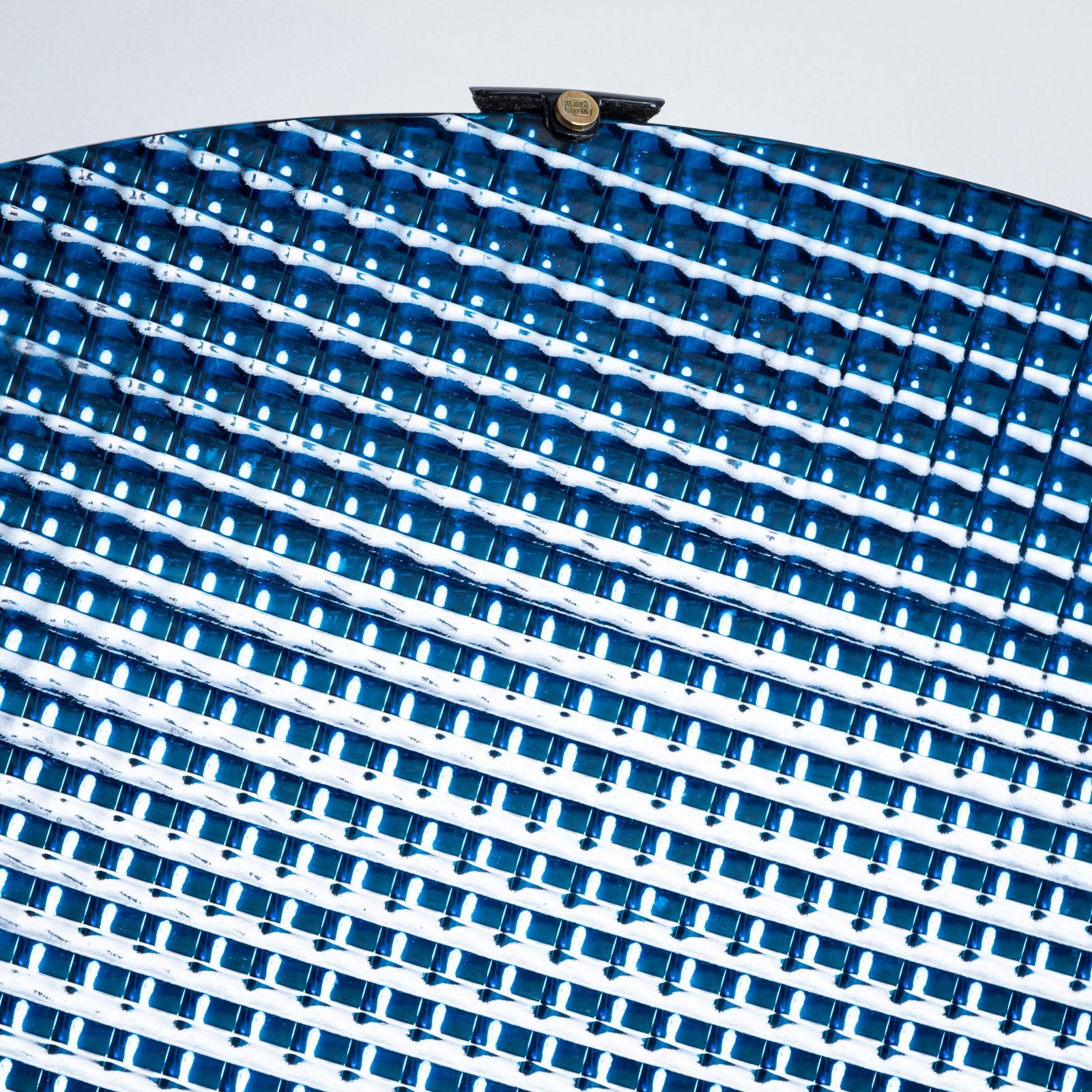 21e siècle Grand disque concave en verre bleu par Roberto Giulio Rida, Italie en vente 2