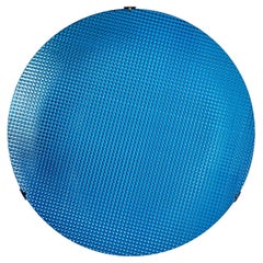 21e siècle Grand disque concave en verre bleu par Roberto Giulio Rida, Italie