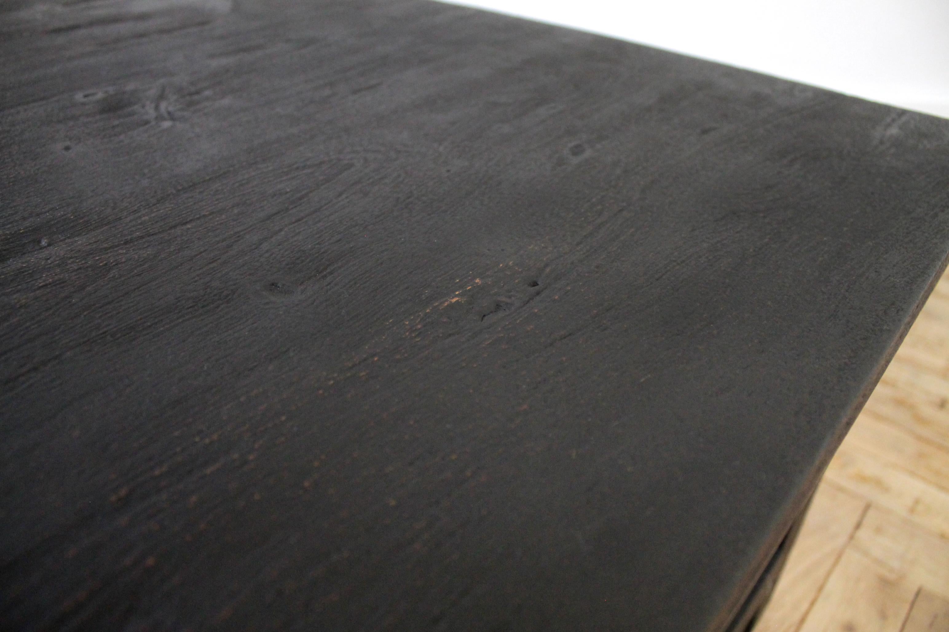 21st Century Large Ebony Stained Coffee Table 6