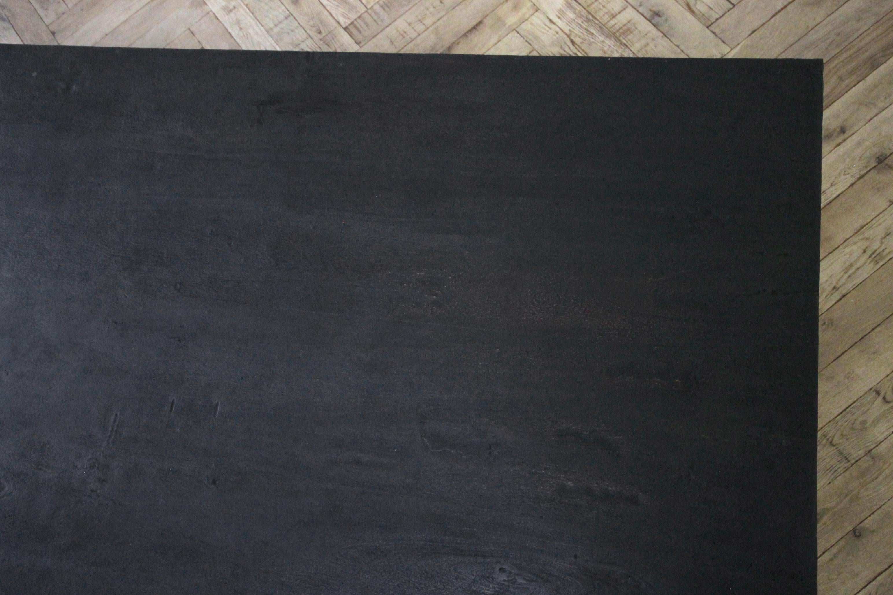 21st Century Large Ebony Stained Coffee Table 8