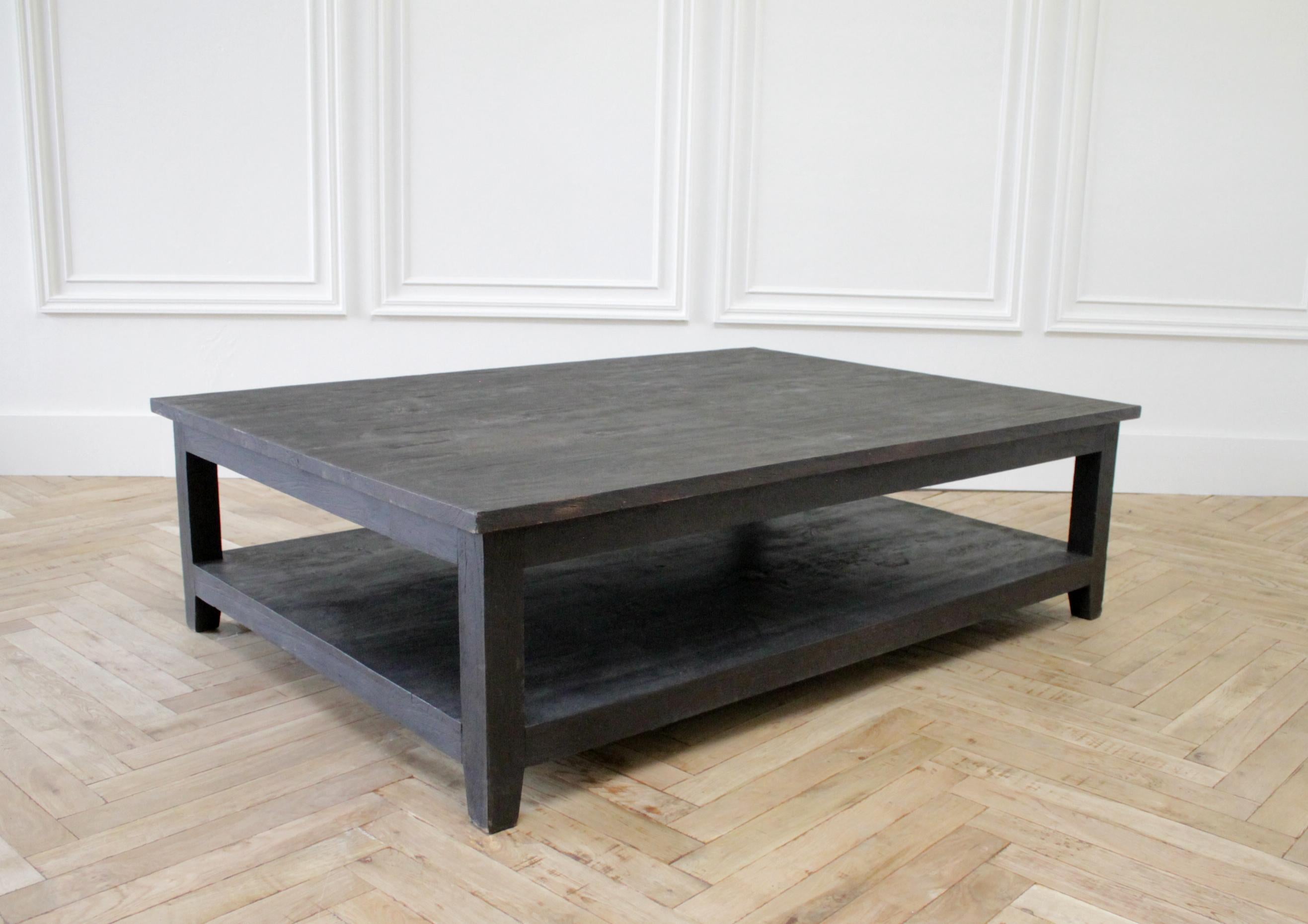 Contemporary 21st Century Large Ebony Stained Coffee Table