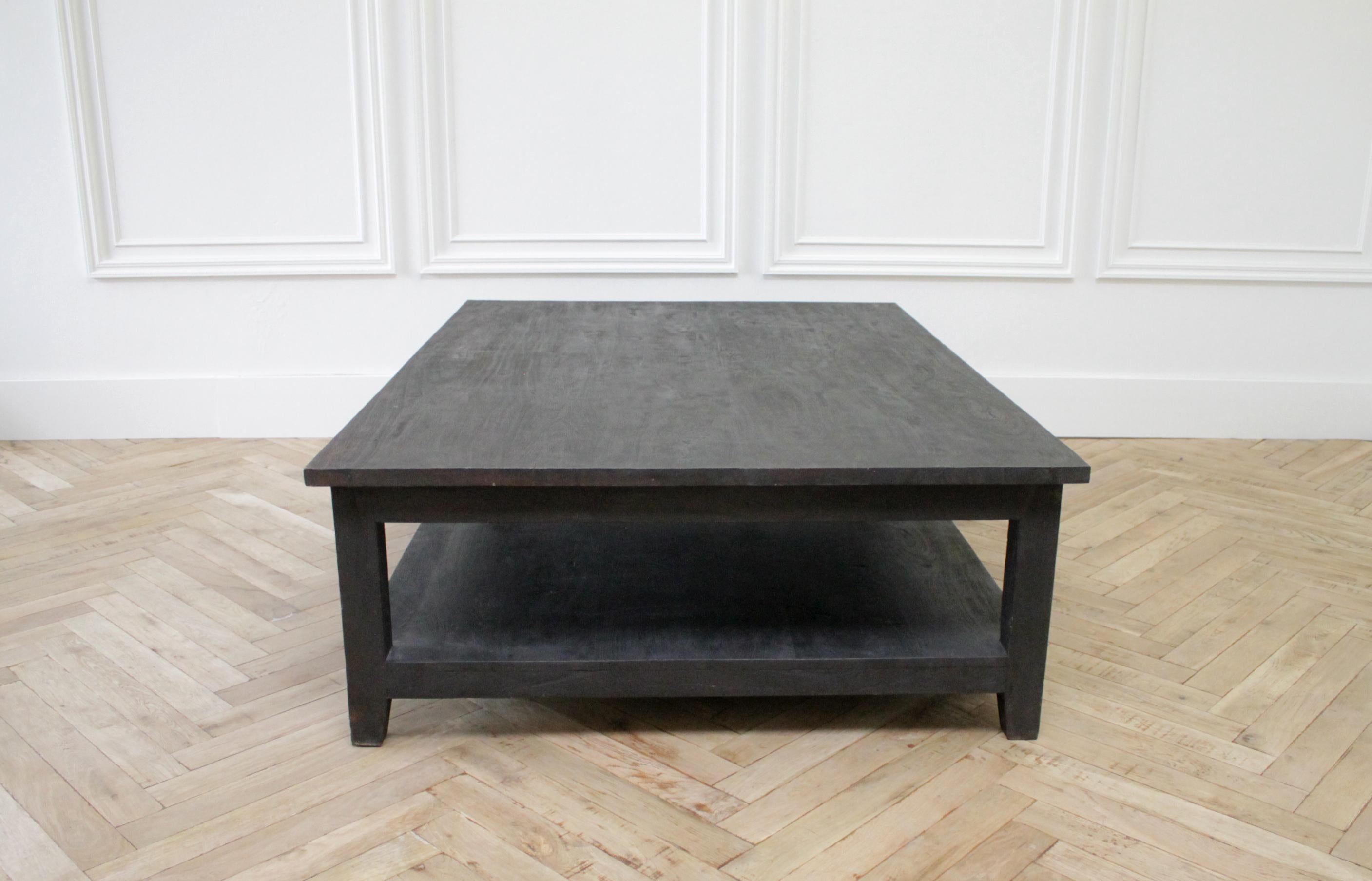 21st Century Large Ebony Stained Coffee Table 1