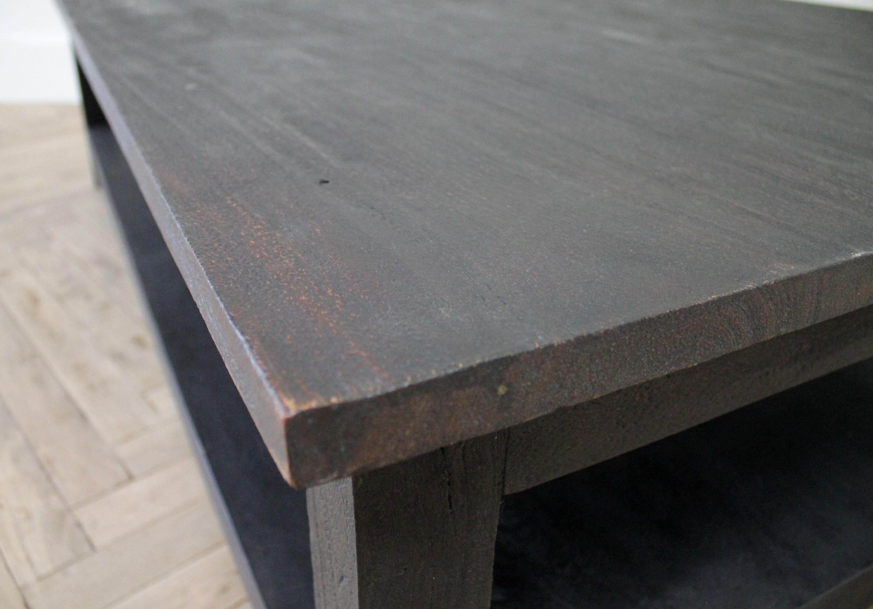 21st Century Large Ebony Stained Coffee Table 2