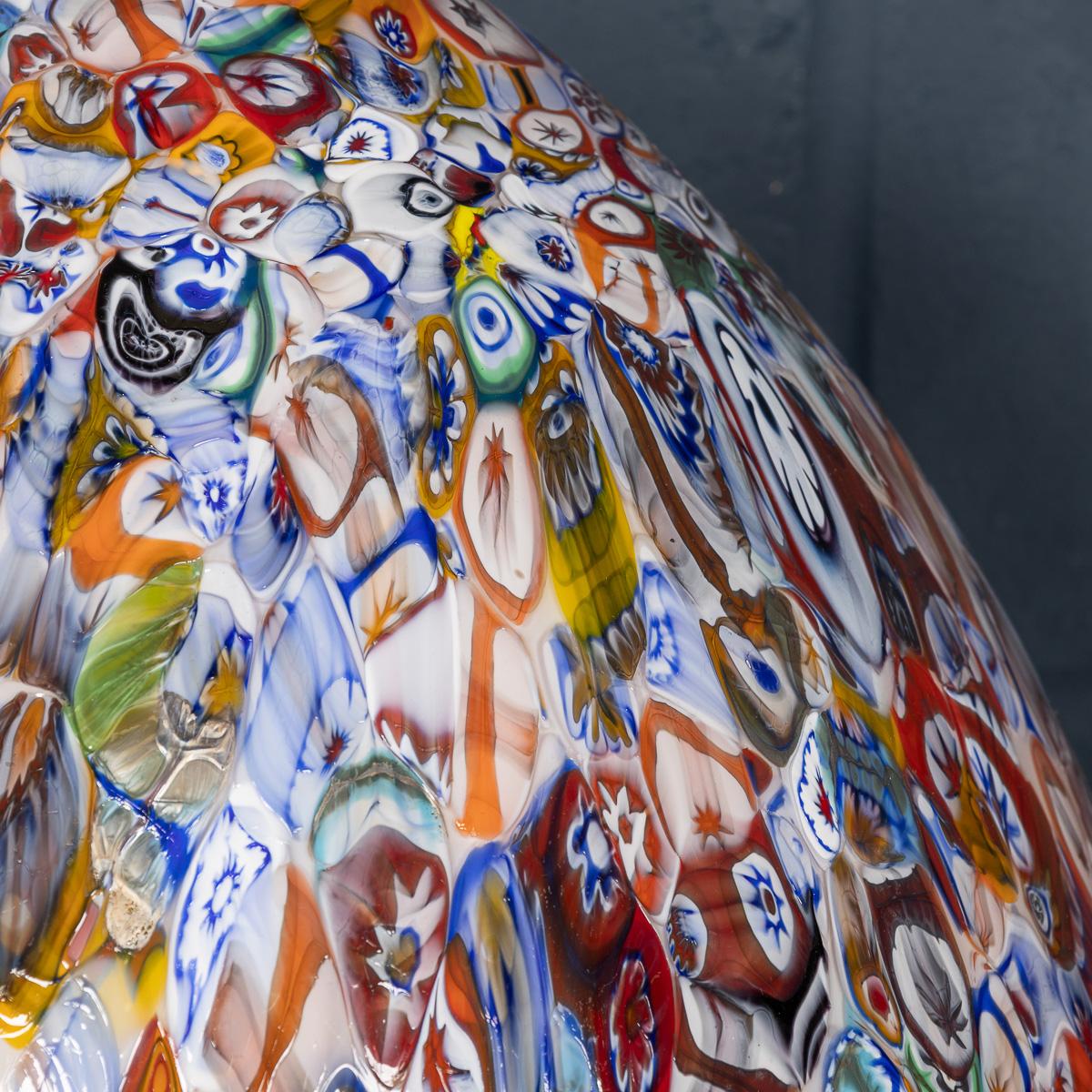21st Century Large Italian Egg Shaped Table Lamp By Murrina Millefiori, Murano 4