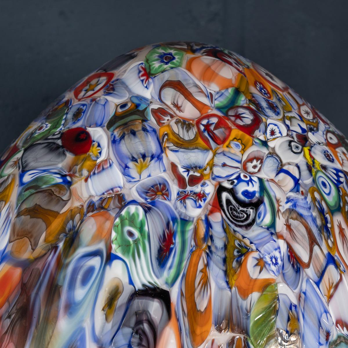 Other 21st Century Large Italian Egg Shaped Table Lamp By Murrina Millefiori, Murano