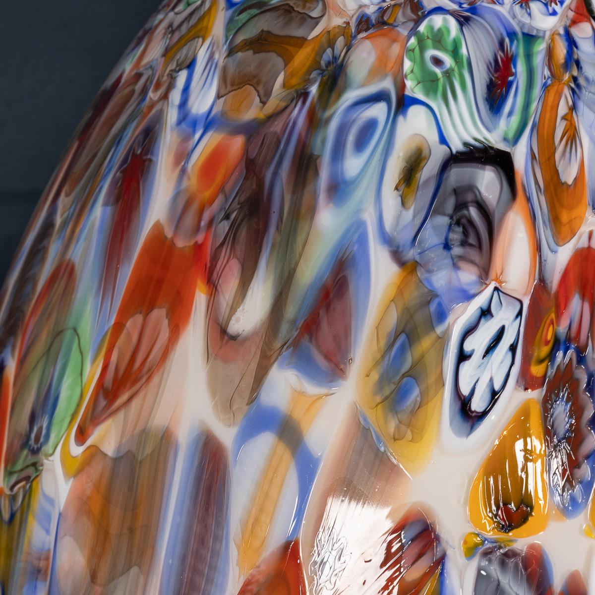 21st Century Large Italian Egg Shaped Table Lamp By Murrina Millefiori, Murano In Good Condition In Royal Tunbridge Wells, Kent