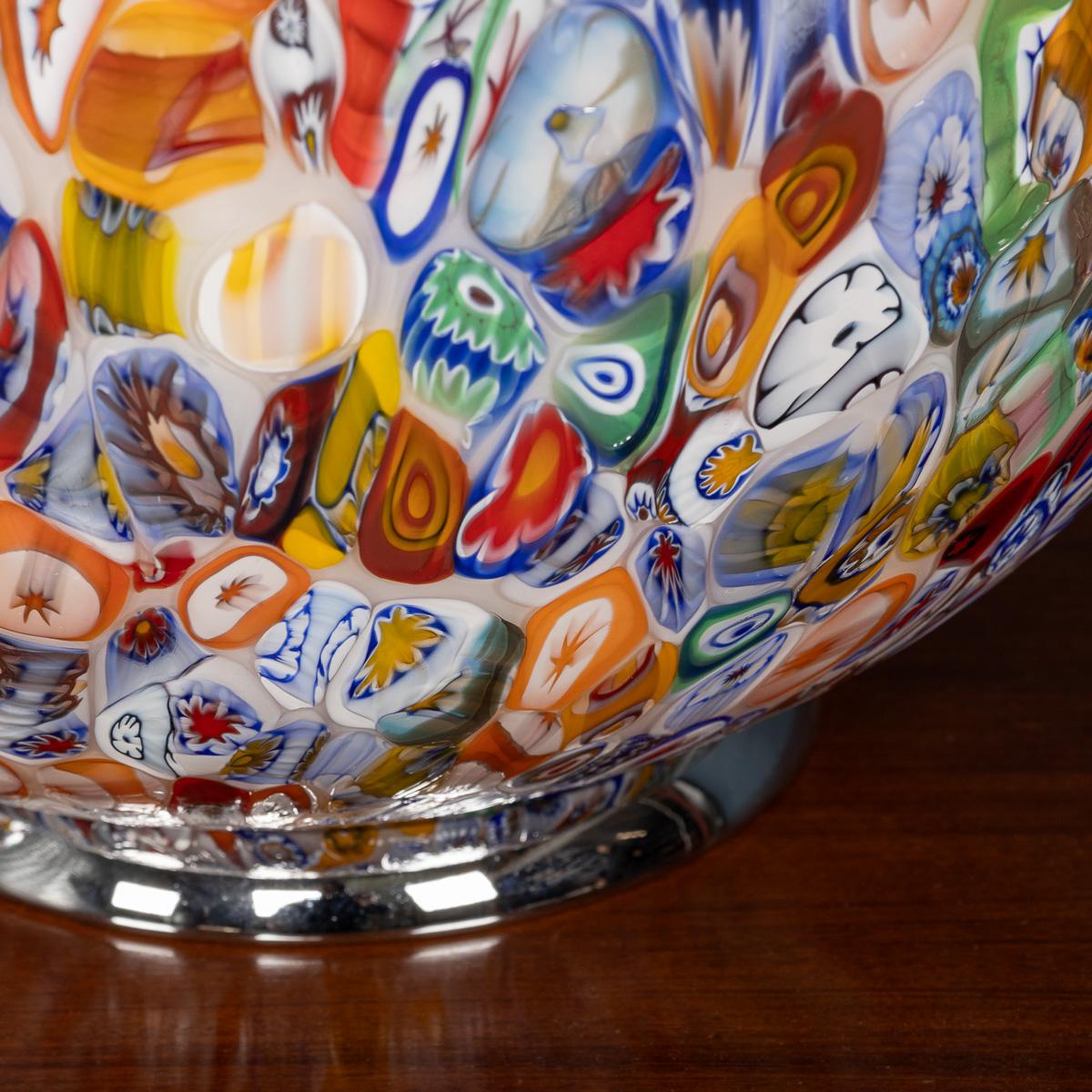 21st Century Large Italian Egg Shaped Table Lamp By Murrina Millefiori, Murano 1