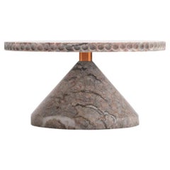 21st Century Large Mirage Coffee Table in Marble and Copper