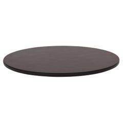Bandeja de cuero Lazy Susan del siglo XXI hecha a mano en Italia