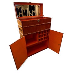 21st century Leather and Brass Bar Trunk