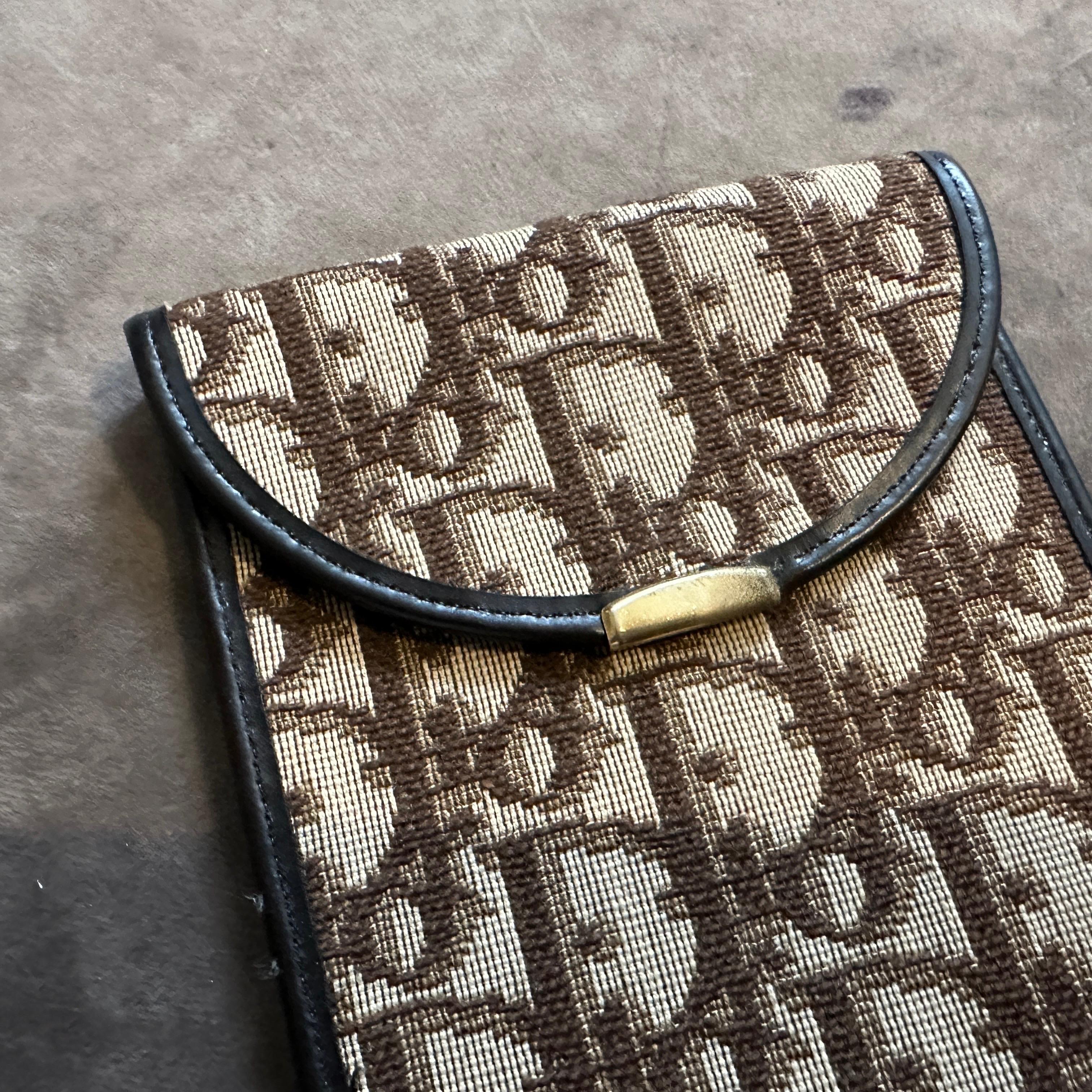 Funda de piel y lona con logotipo Siglo XXI para teléfono o gafas de Christian Dior Negro en venta