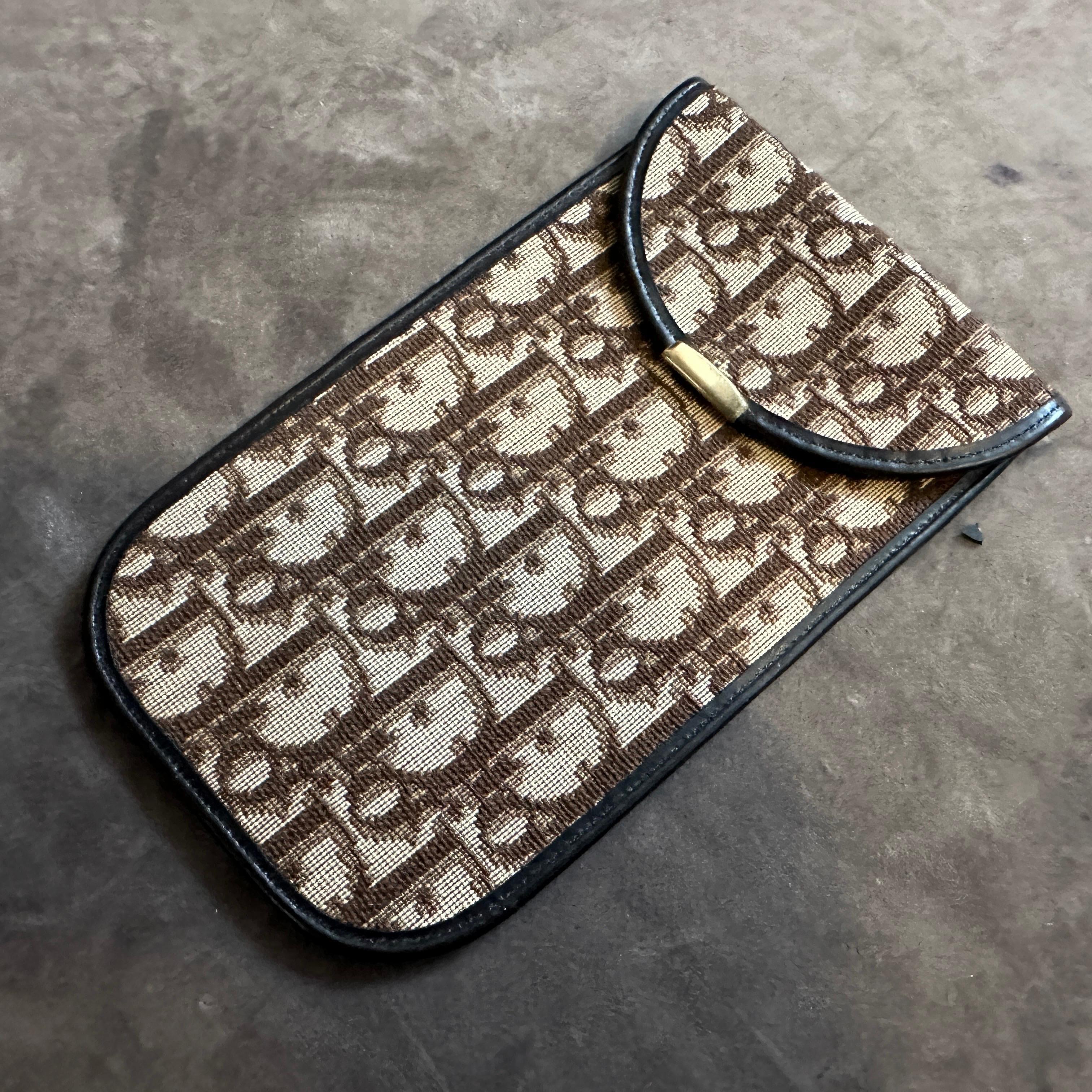 Funda de piel y lona con logotipo Siglo XXI para teléfono o gafas de Christian Dior en venta 3