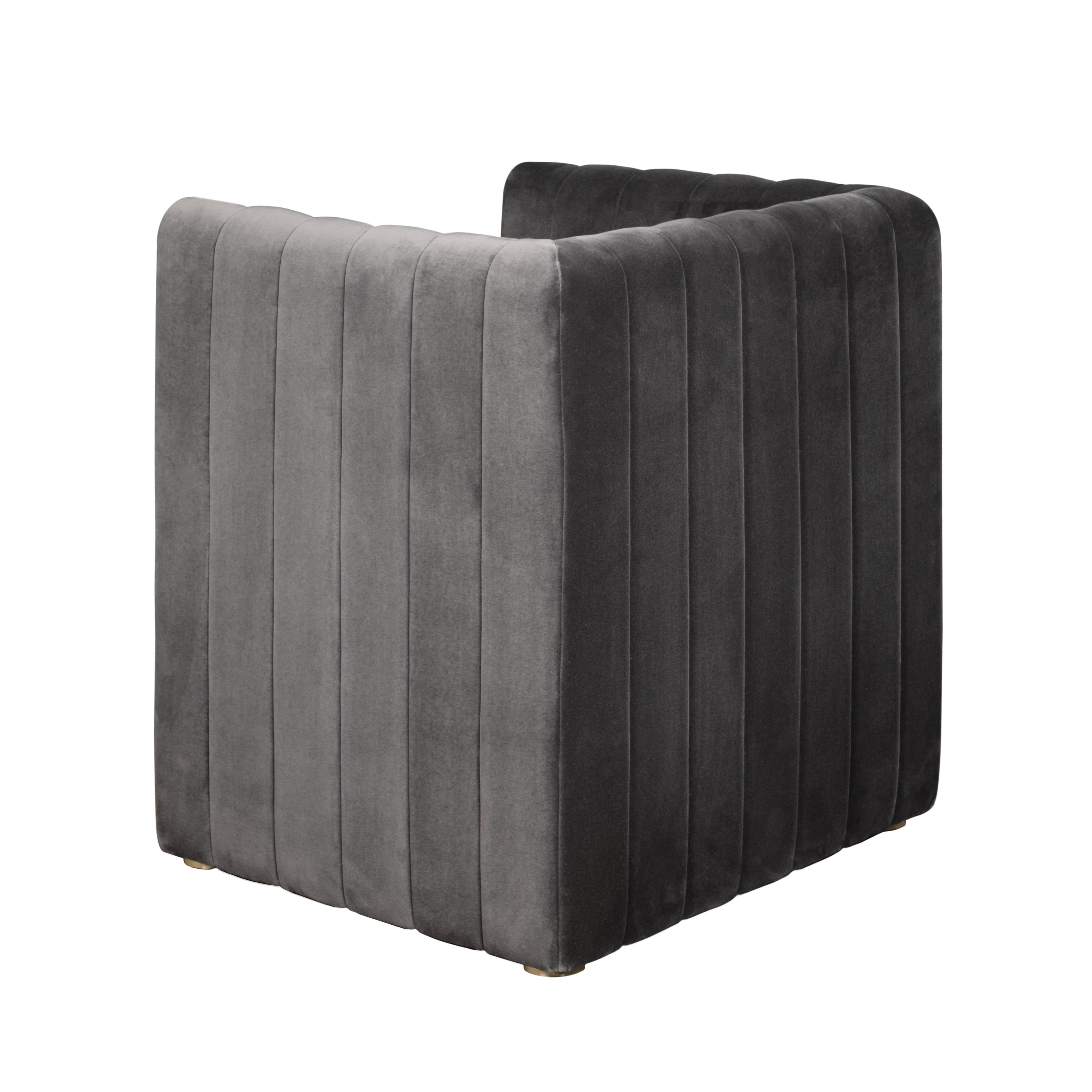 Silla de Comedor de Piel Siglo XXI Latón Pulido en venta 2