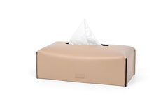Leder Soft Rectangular Tissue Box Handgefertigt in Italien, 21. Jahrhundert