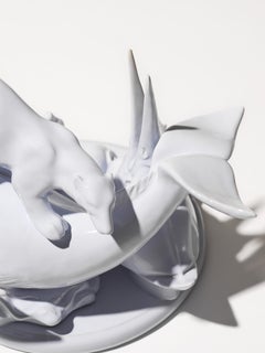 Sculpture bleu clair du 21e siècle de Ceramica Gatti, designer A. Anastasio