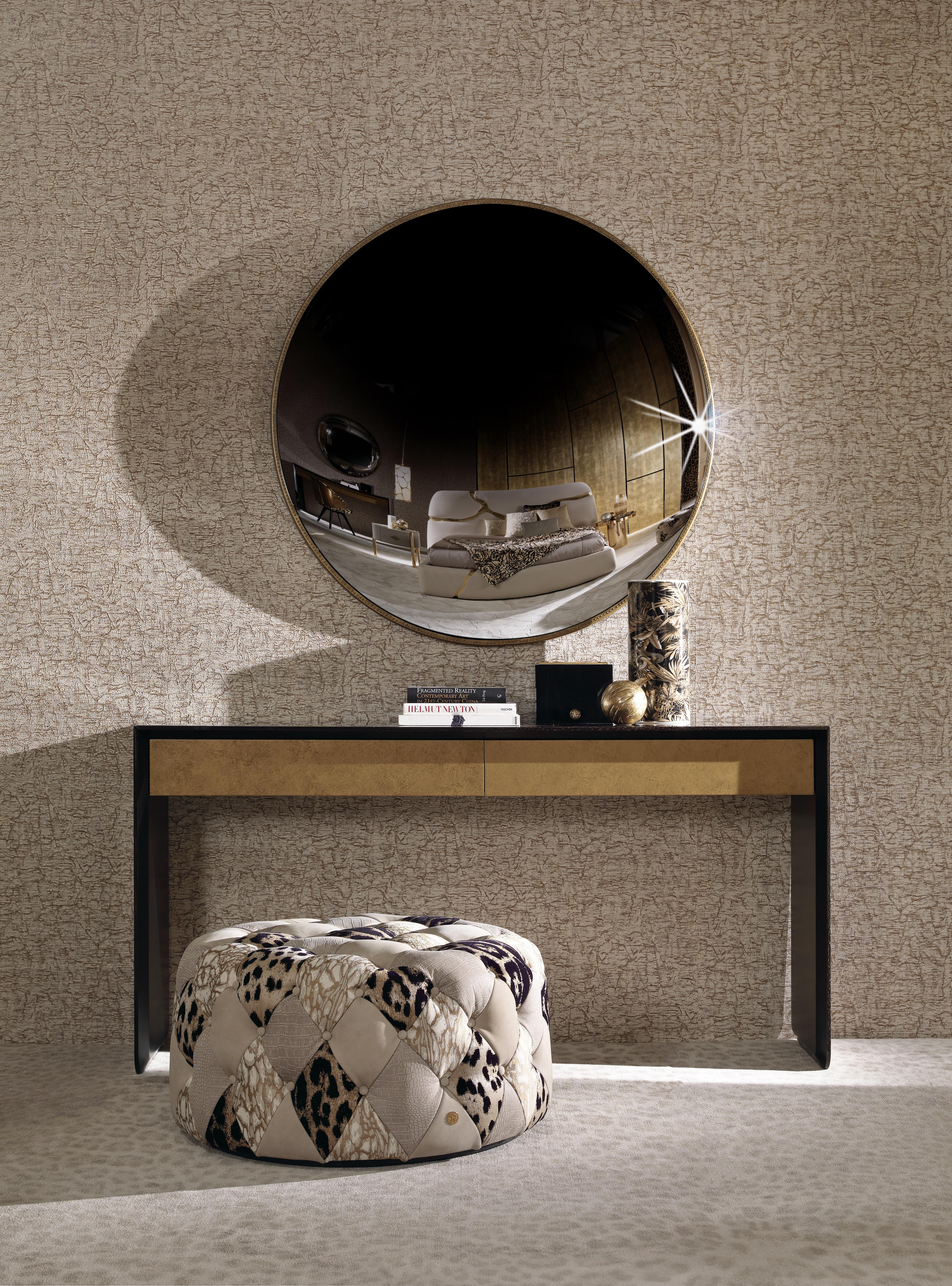 Moderne Pouf rond Limbo du 21e siècle en patchwork de Roberto Cavalli Home Interiors  en vente