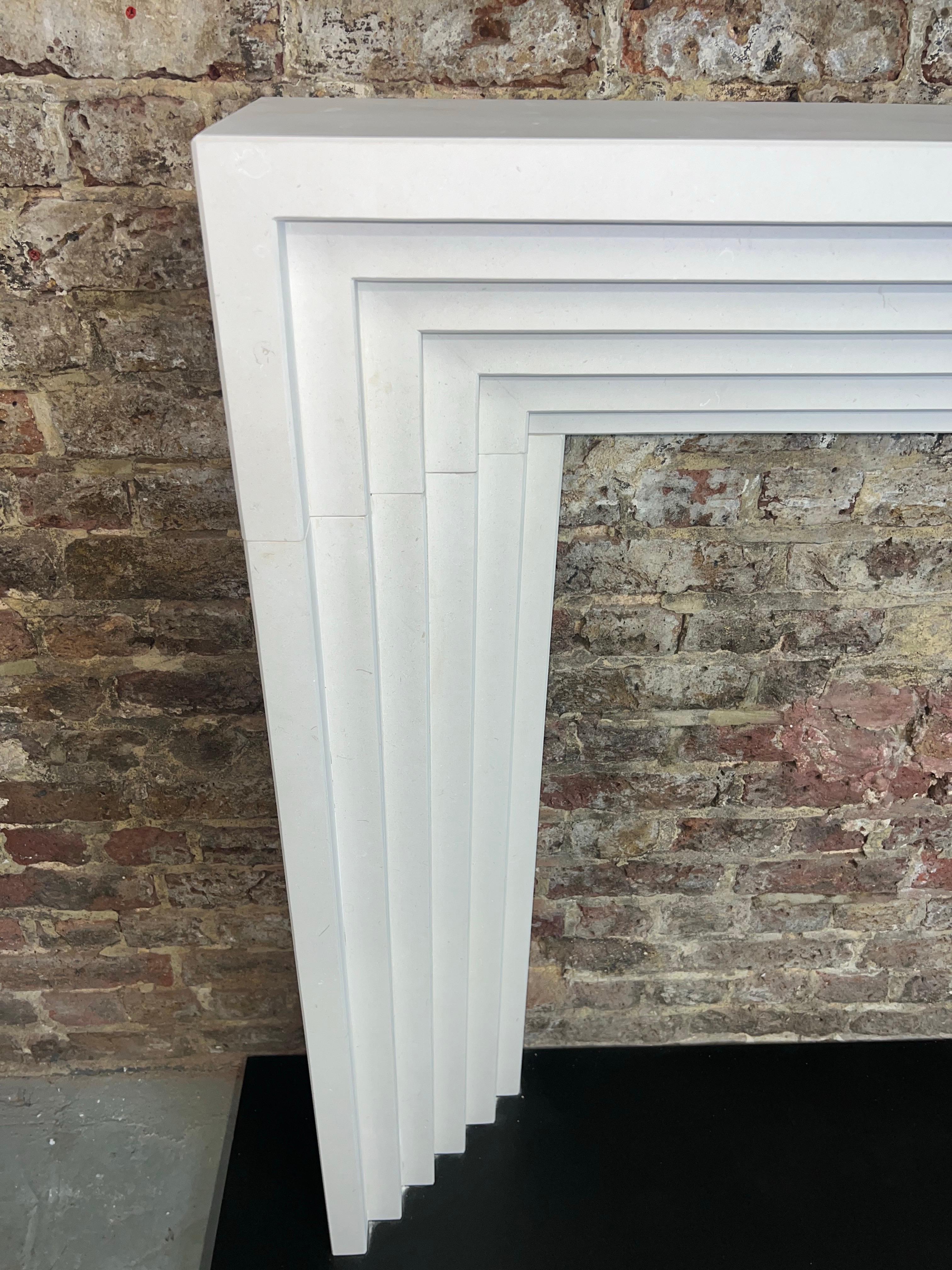 21st Century Limestone Fireplace Mantlepiece For Sale 7
