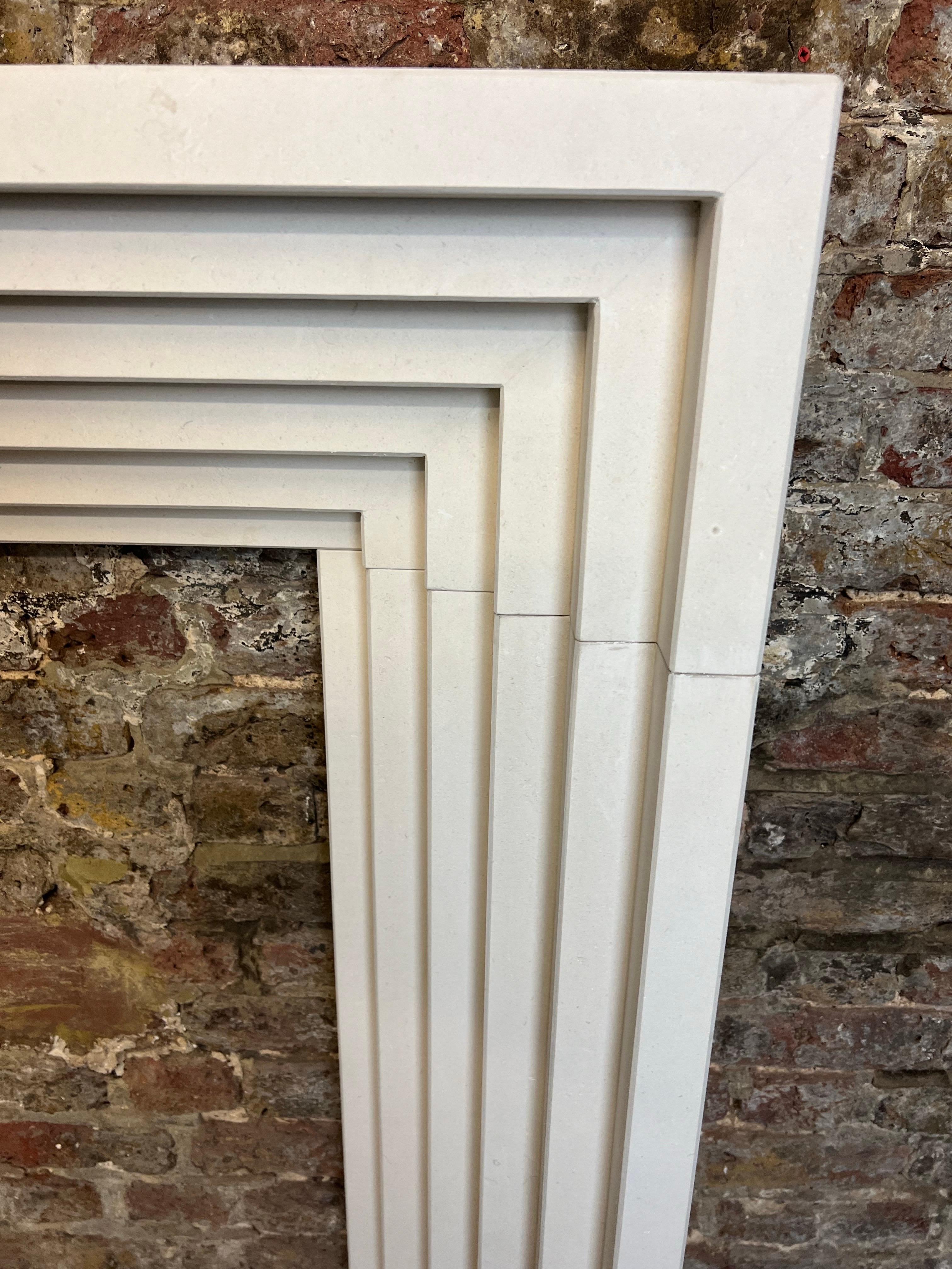 21st Century Limestone Fireplace Mantlepiece For Sale 10