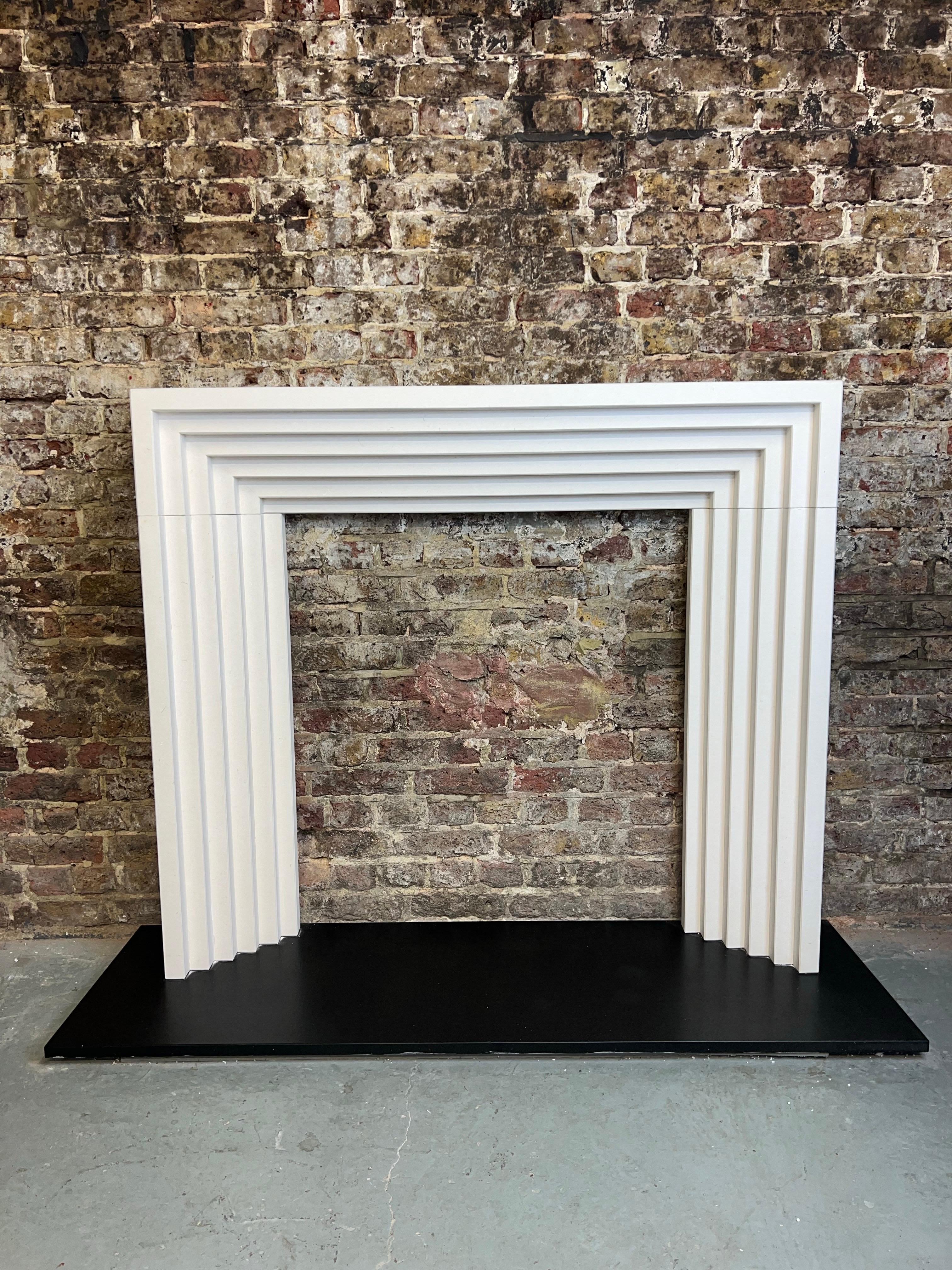21st Century Limestone Fireplace Mantlepiece In Excellent Condition For Sale In London, GB