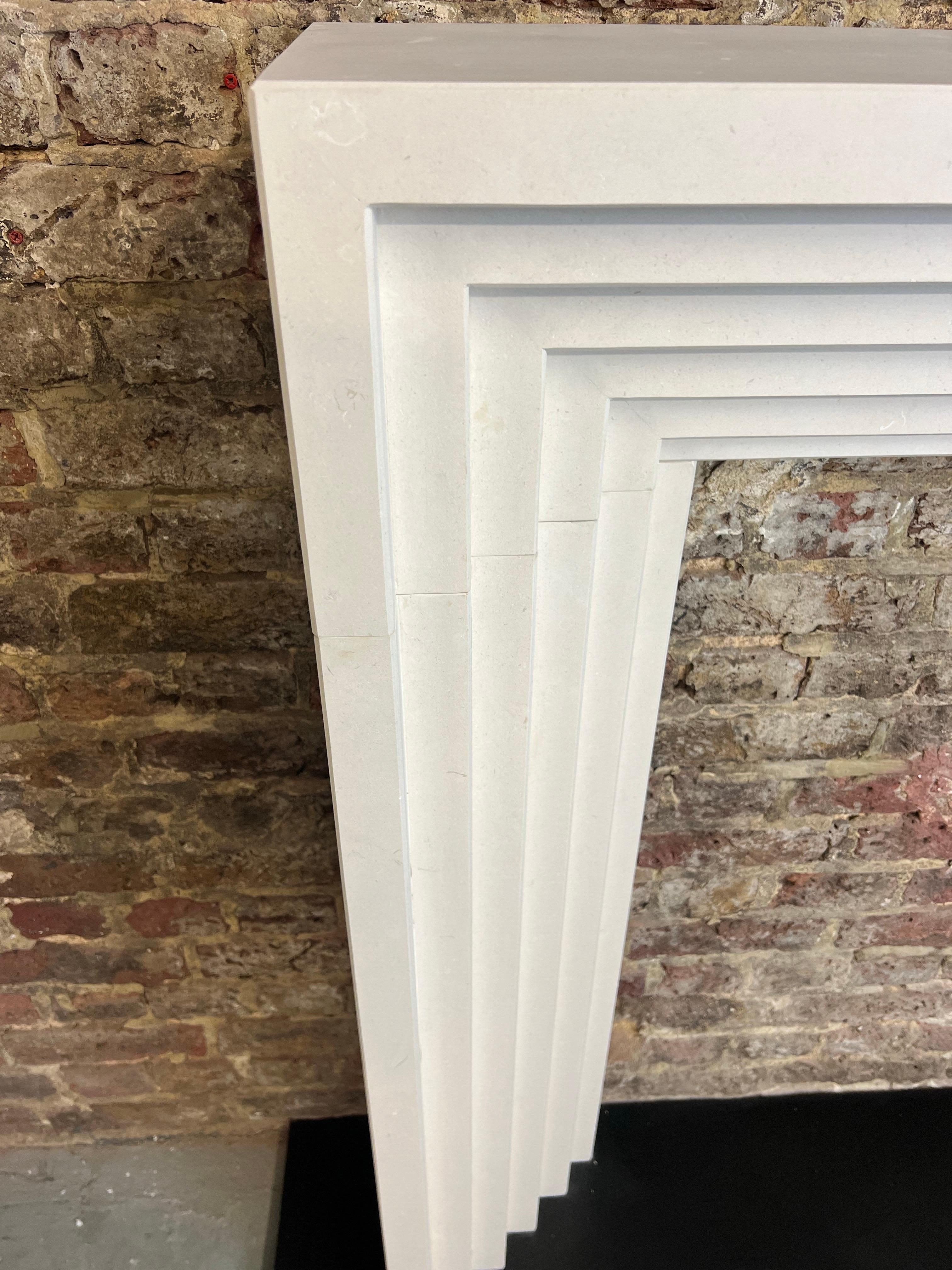 21st Century Limestone Fireplace Mantlepiece For Sale 1