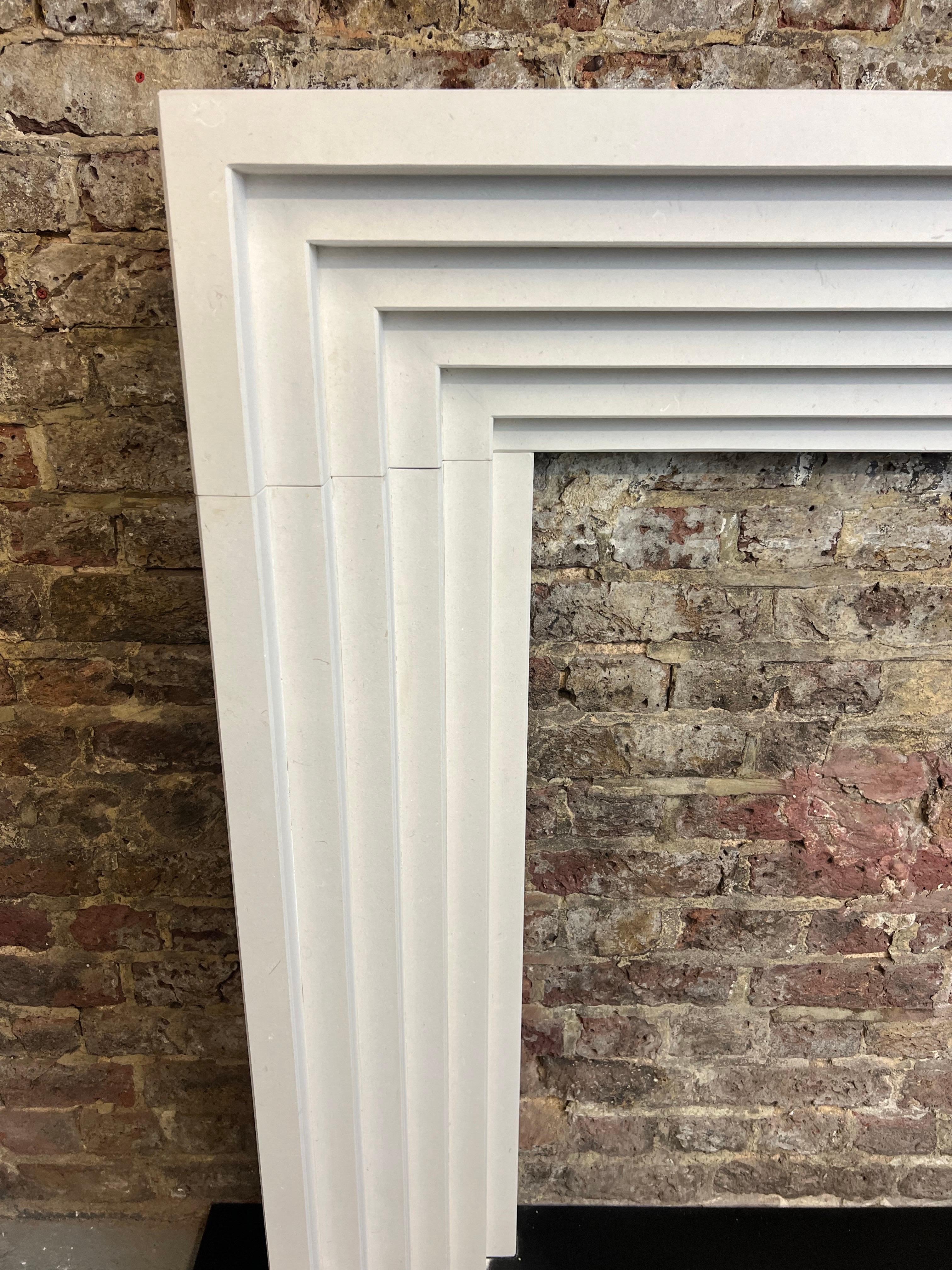 21st Century Limestone Fireplace Mantlepiece For Sale 2