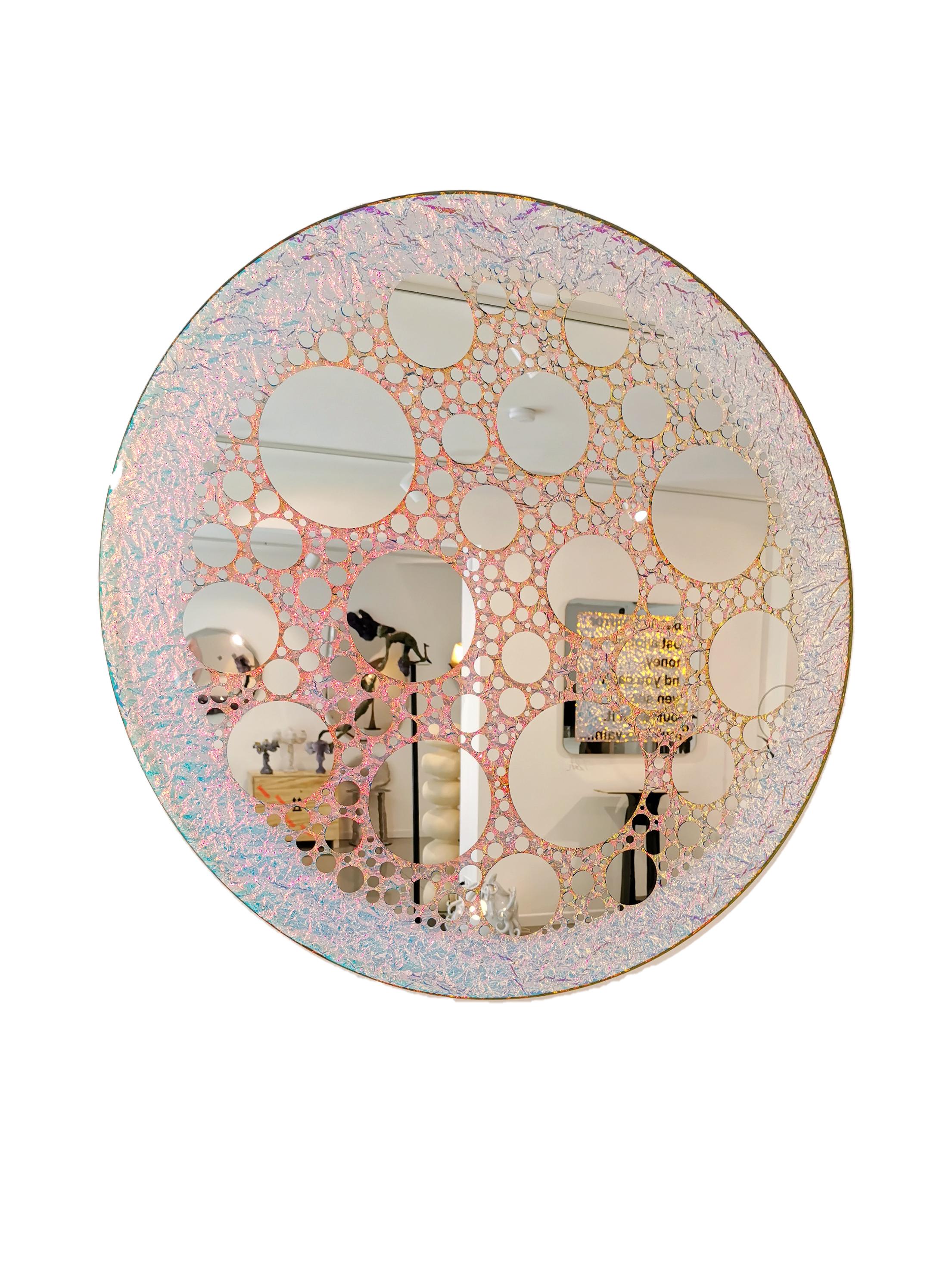 Contemporary 21st Century Limited Edition Crazy Circles Mirror by Troy Smith For Sale