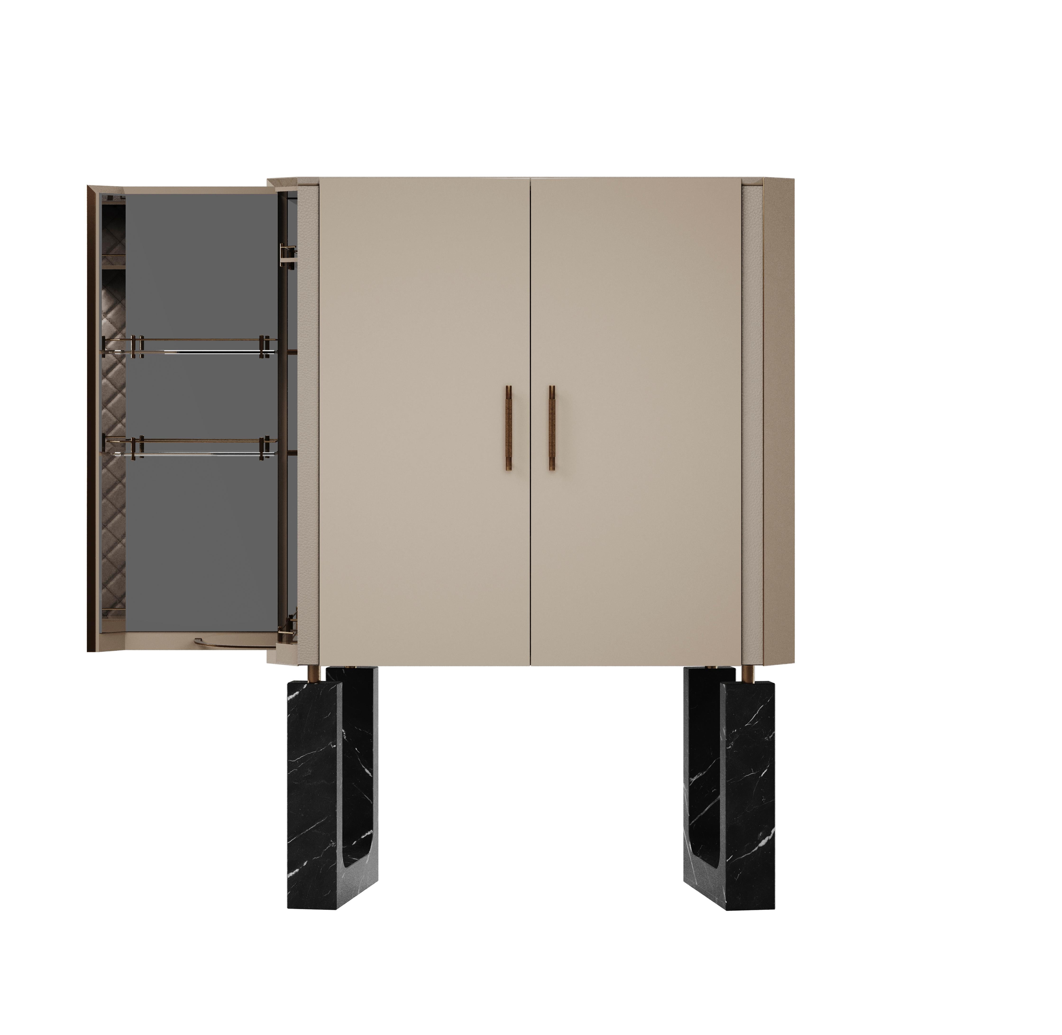 Contemporary 21st Century Lincoln Drink Cabinet Lacquered Wood For Sale