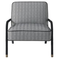 21st Century Loop Armchair in Prince of Whales Fabric by Gianfranco Ferré Home