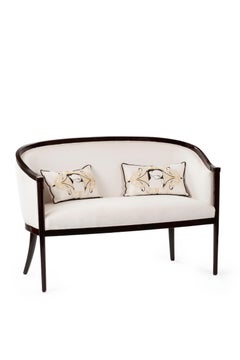 Sofá Lorsky Siglo XXI, Terciopelo, Concha Sardónica y Madera Maciza, Made in Italy