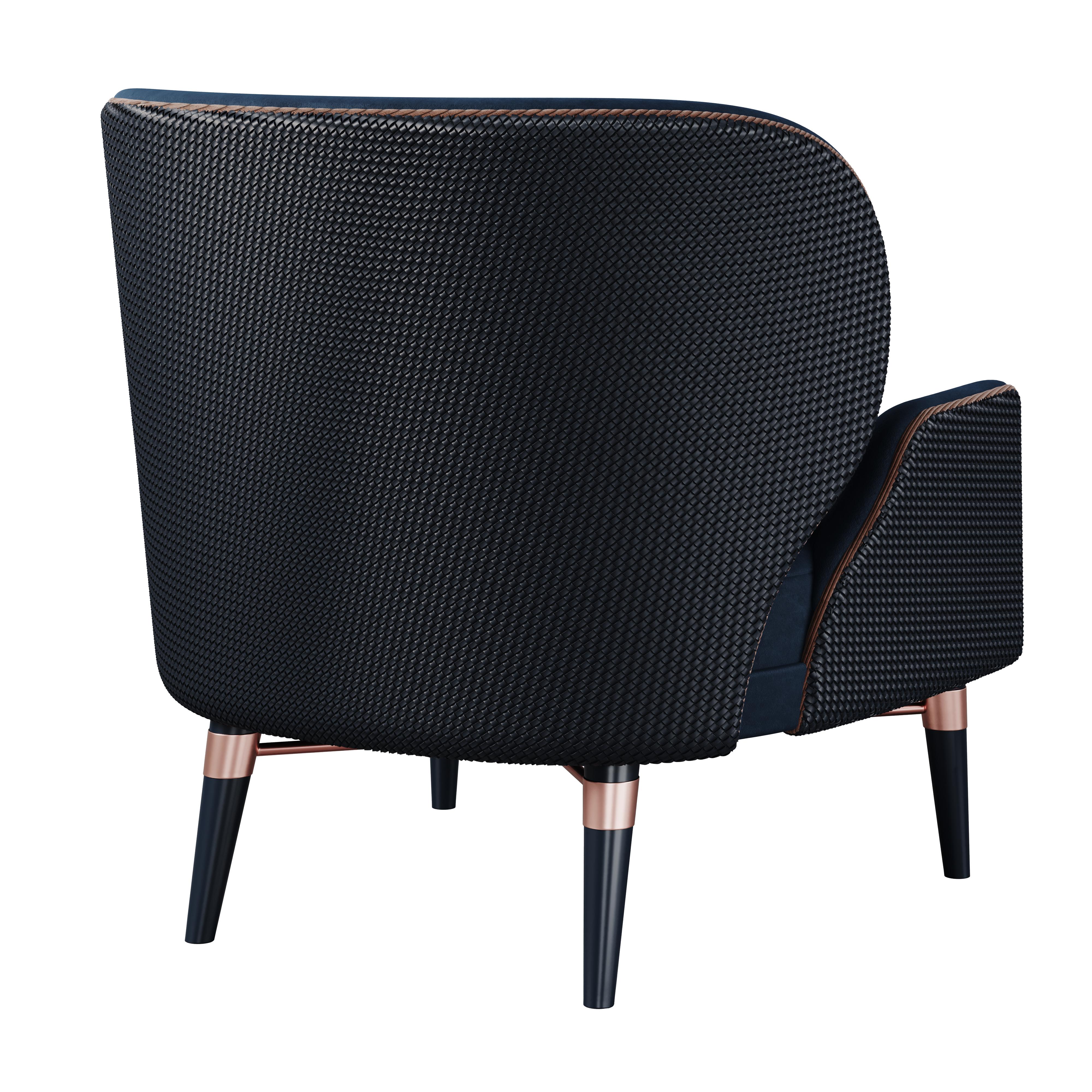 XXIe siècle et contemporain Fauteuil Louis I du 21e siècle Kirkby fabriqué à la main au Portugal par Ottiu en vente