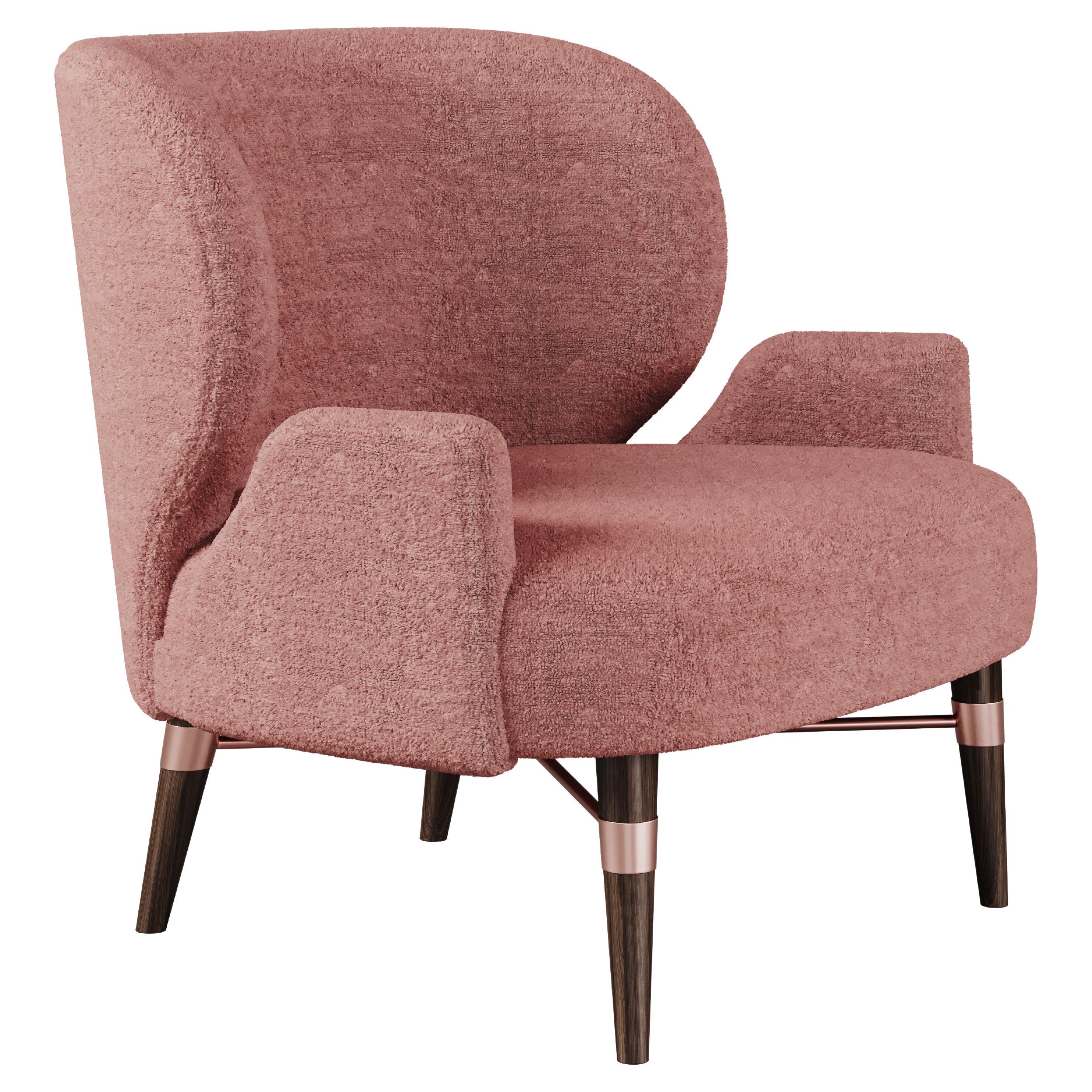 Portugais Fauteuil Louis I du 21e siècle Rubelli fabriqué à la main au Portugal par Ottiu en vente